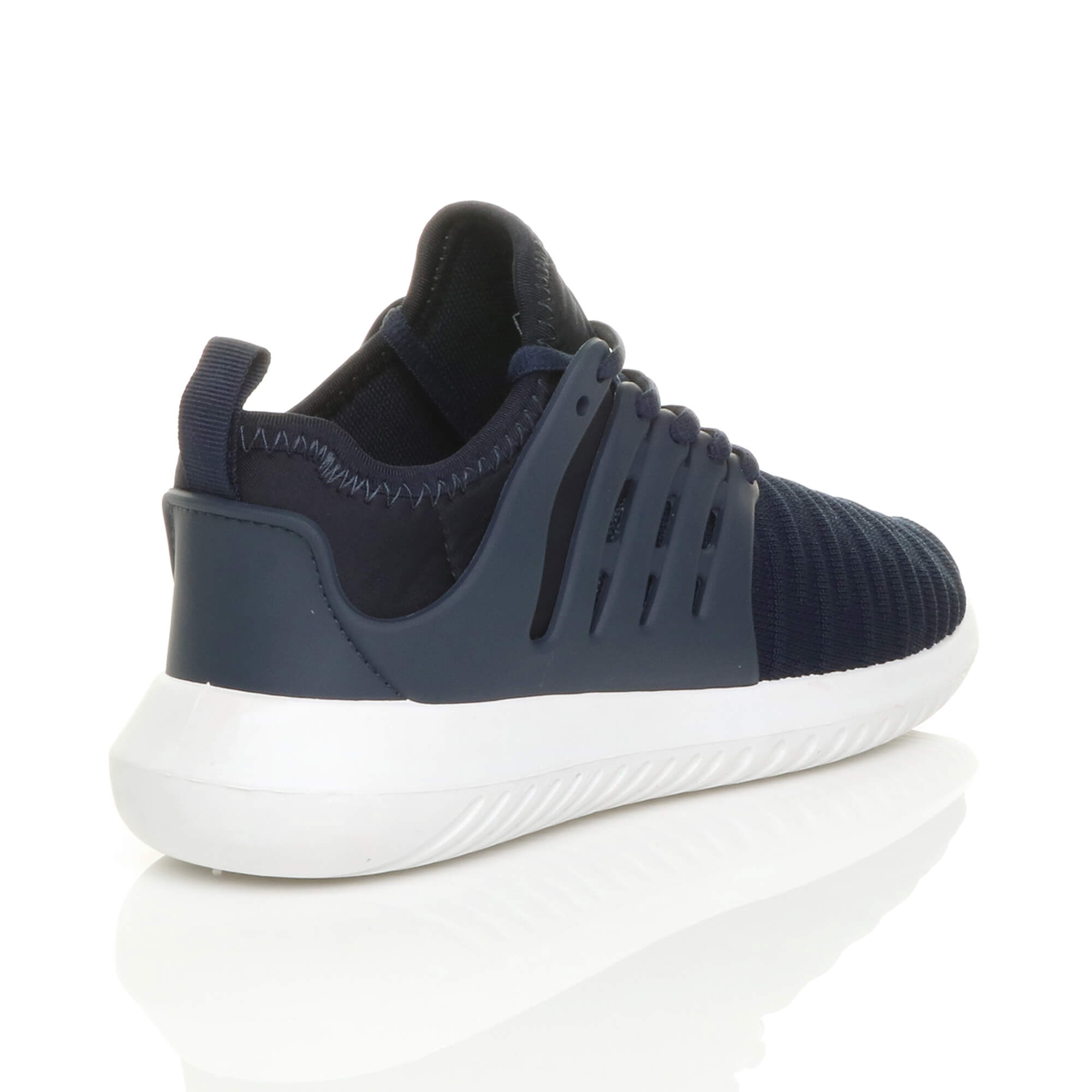 Navy Blue AJVANI Navy Blue Lace Up Trainers, Image 4 of 5