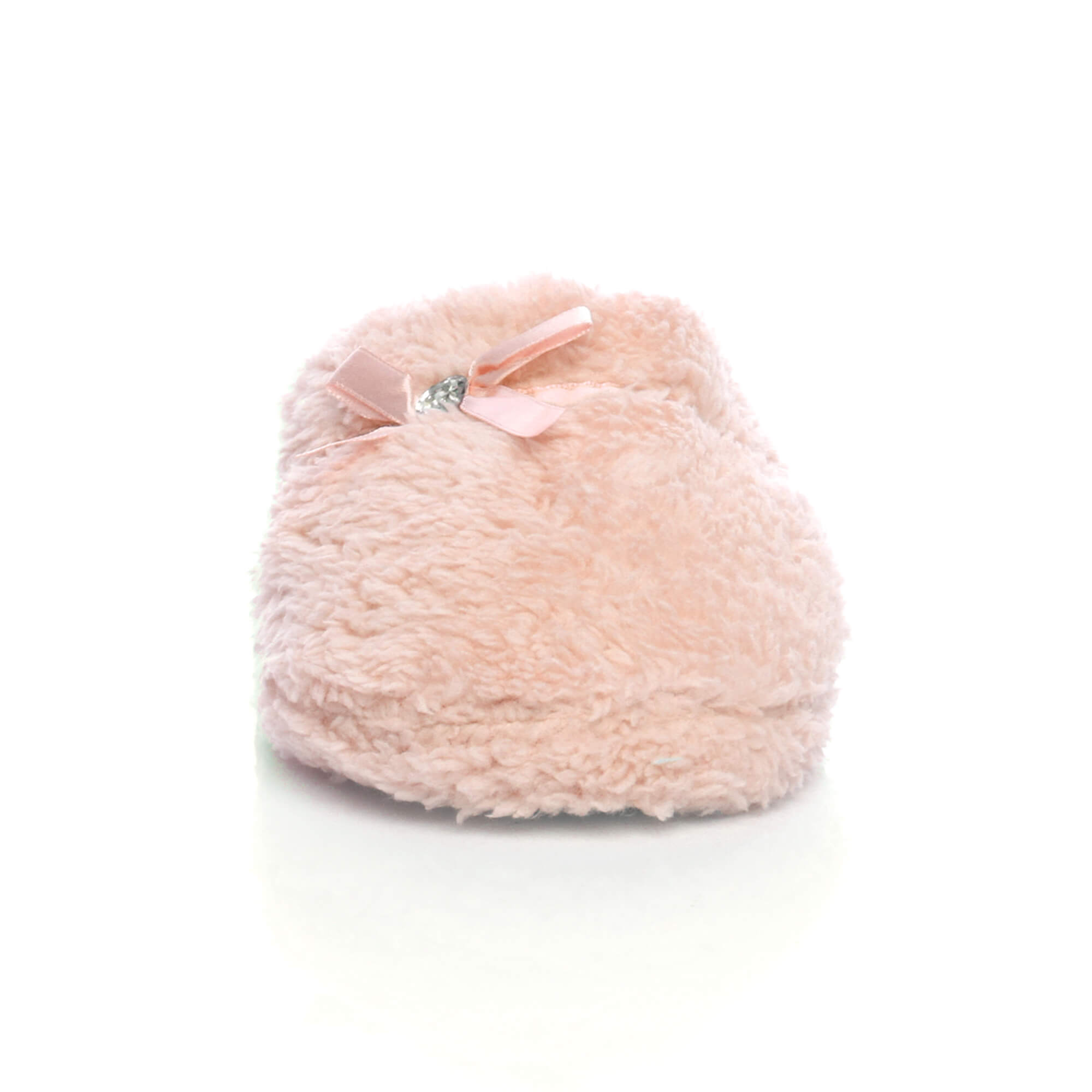 Peach AJVANI Peach Fleece Mules Slippers, Image 5 of 5