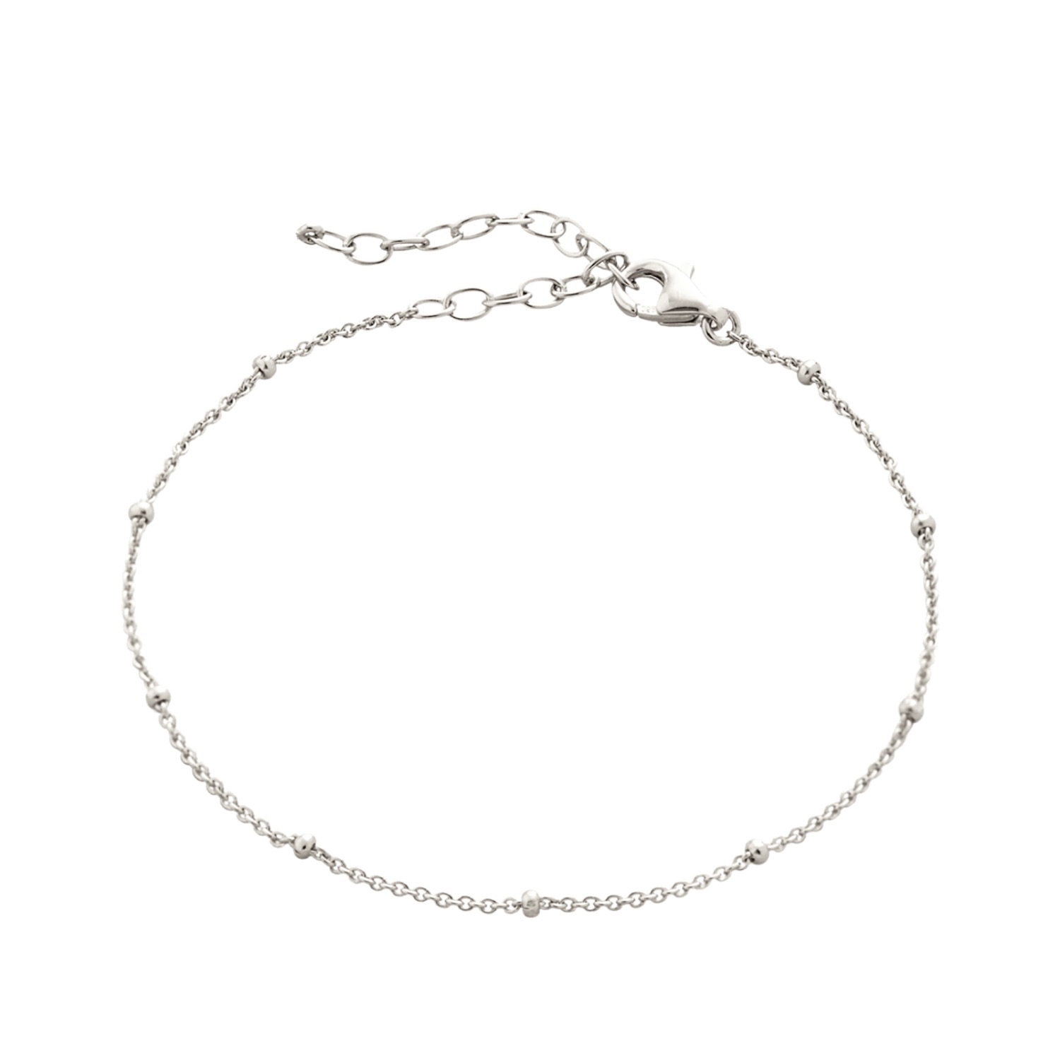 Silver Spero Silver Fine Beaded Chain Bracelet Satellite in Sterling Silver, Image 1 of 4