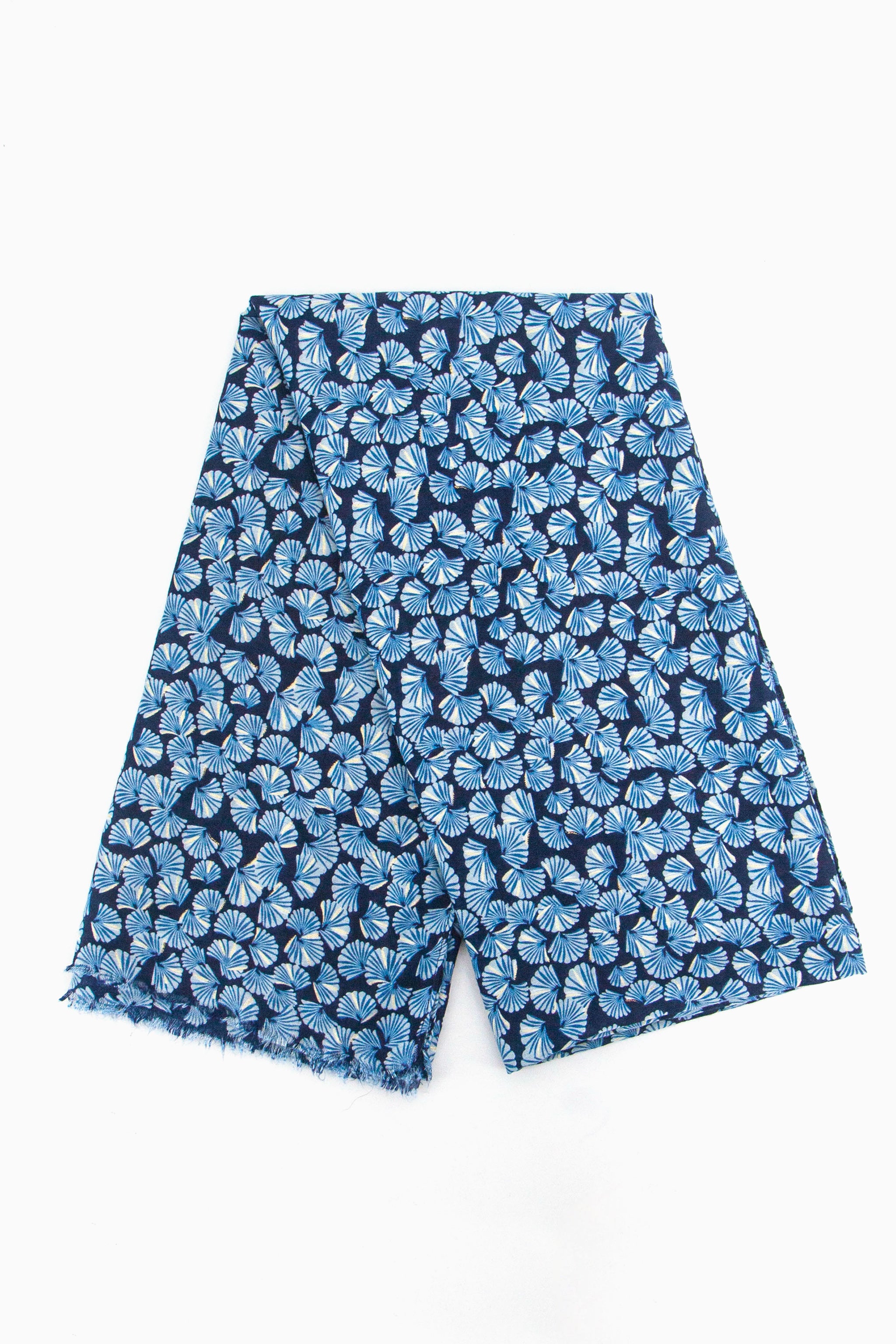 Blue Sarta Blue Retro Fan Lightweight Scarf, Image 2 of 5