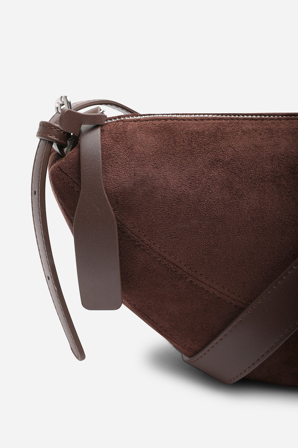 Dark Brown Where's That From Dark Brown 'Cloud' Suede Crossbody Shoulder Bag, Image 3 of 6