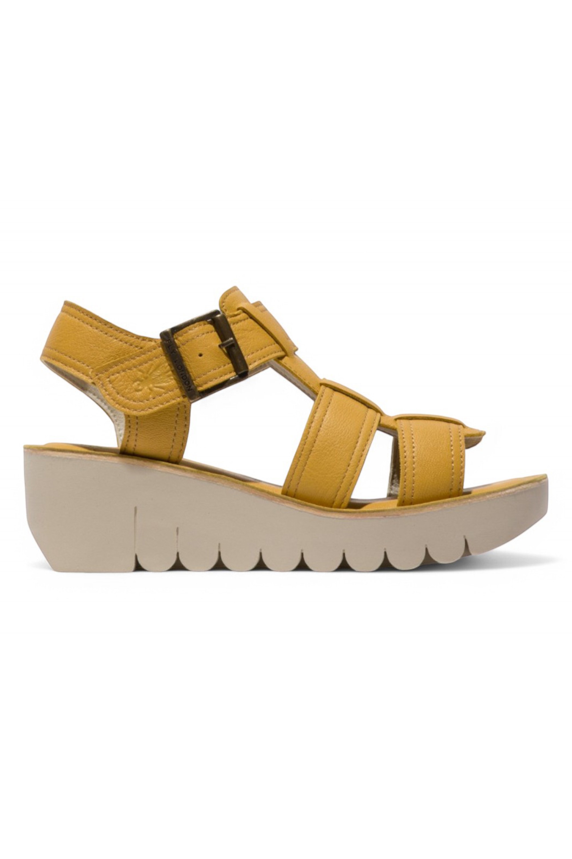 Yellow Womens Comfort Wedge Sandals -YUDD236FLY, Image 1 of 4