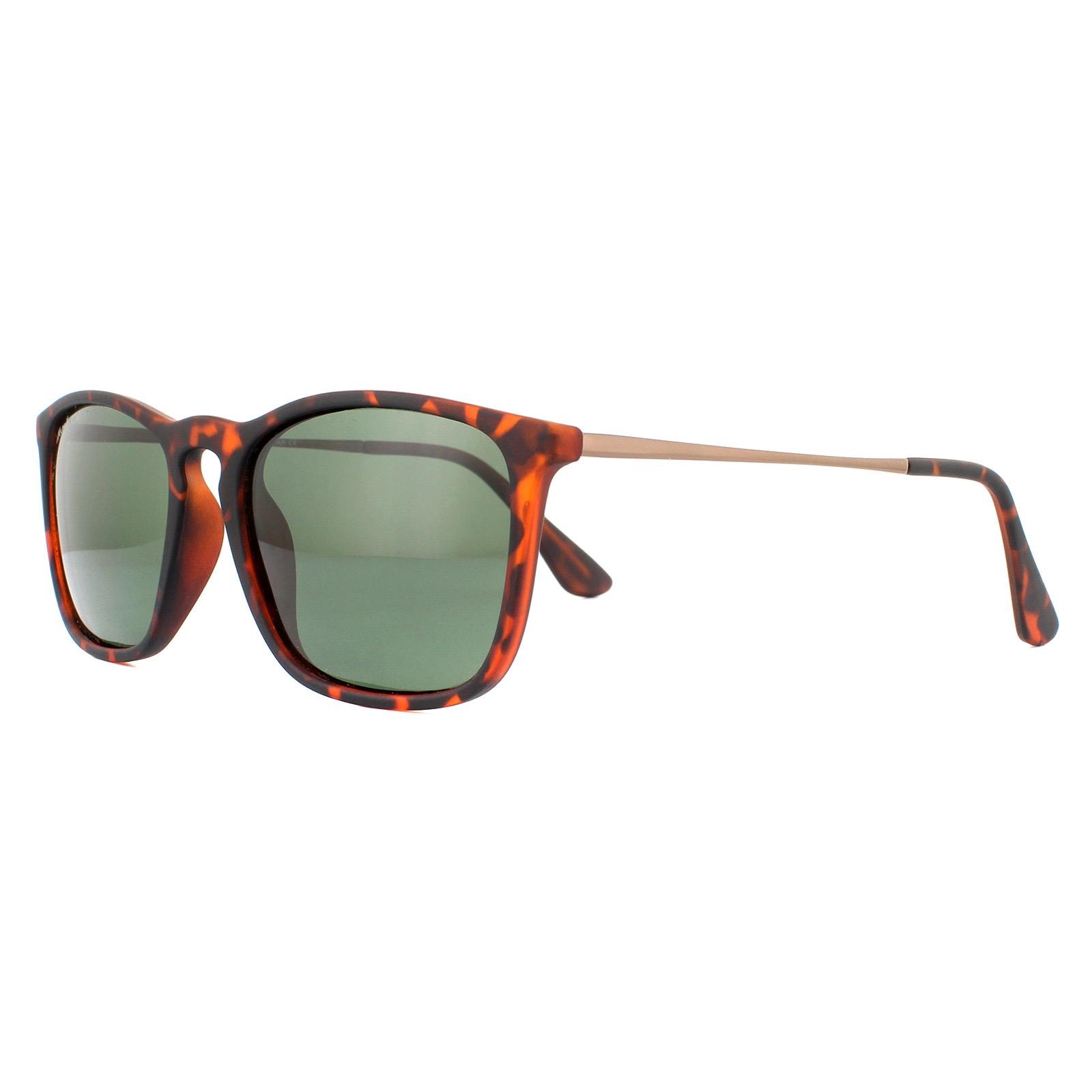 Brown Montana Brown Rectangle Brown Turtle Rubbertouch G15 Green Polarized Sunglasses, Image 2 of 4