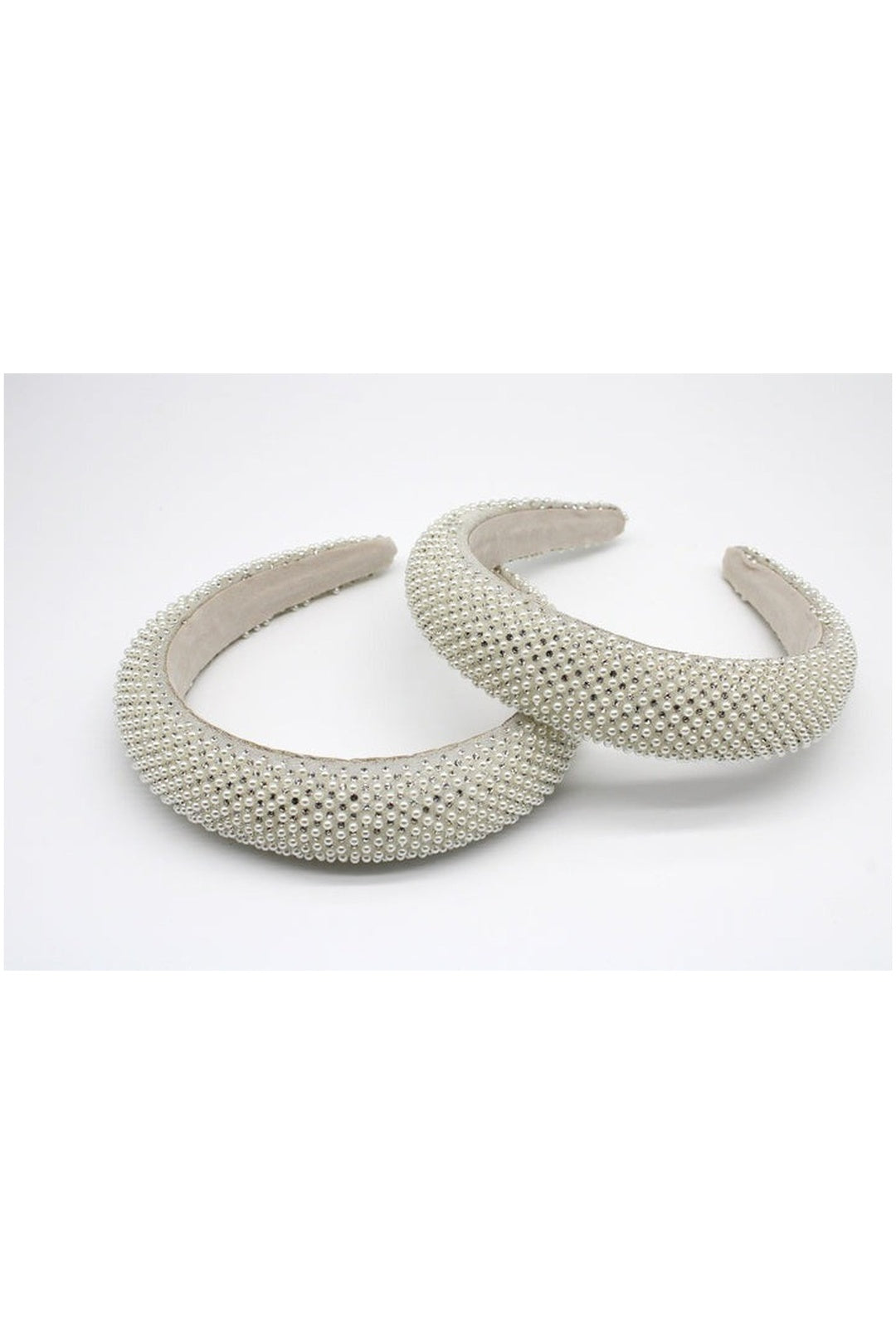 Ivory Ivory Pearls and Rhinestone Headband, Image 2 of 3