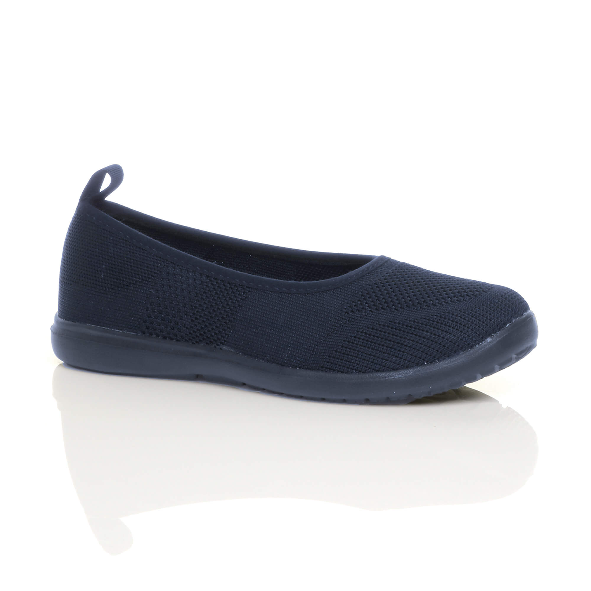 Navy Blue AJVANI Navy Blue Flat Comfort Slip On Trainers, Image 1 of 6