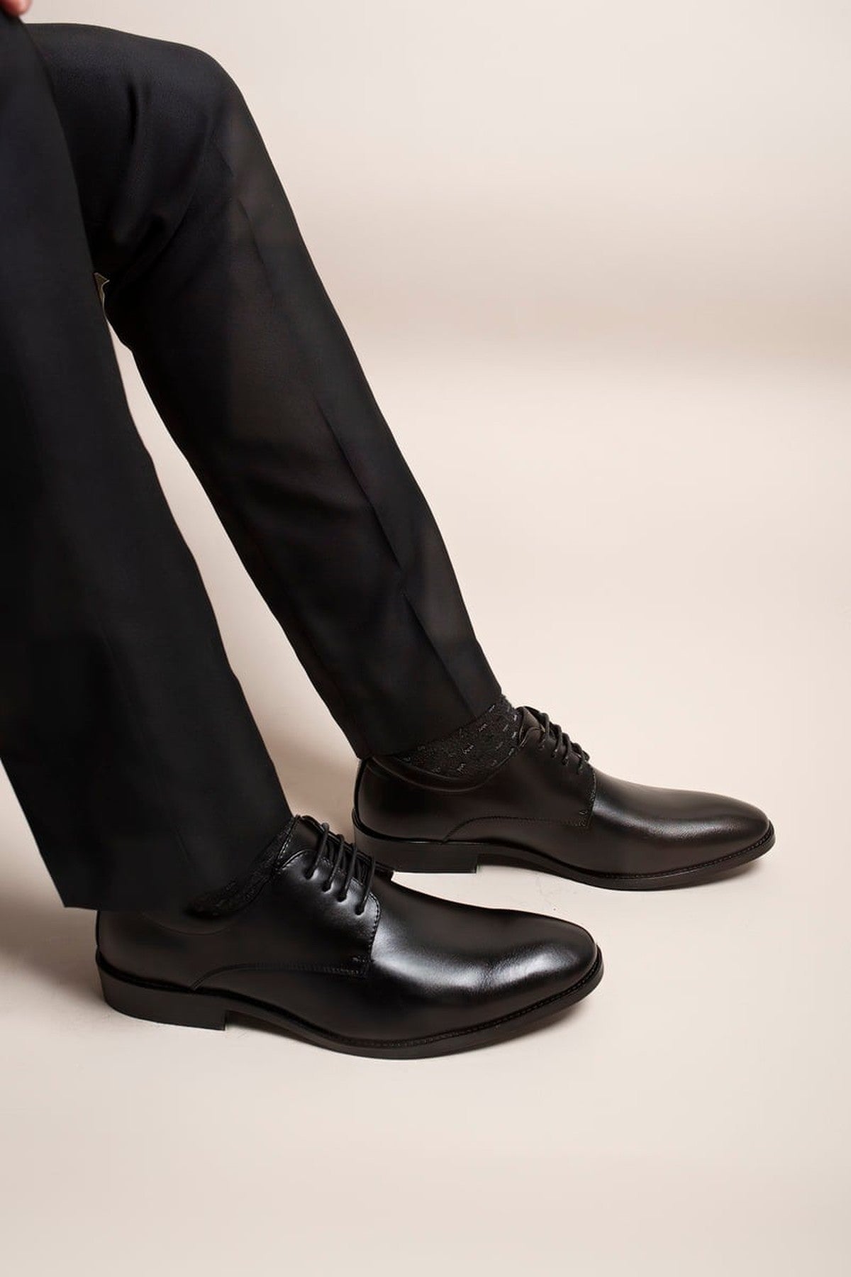 Black Jaxon Lace Up Derby Formal Dress Work Shoes, Image 3 of 5
