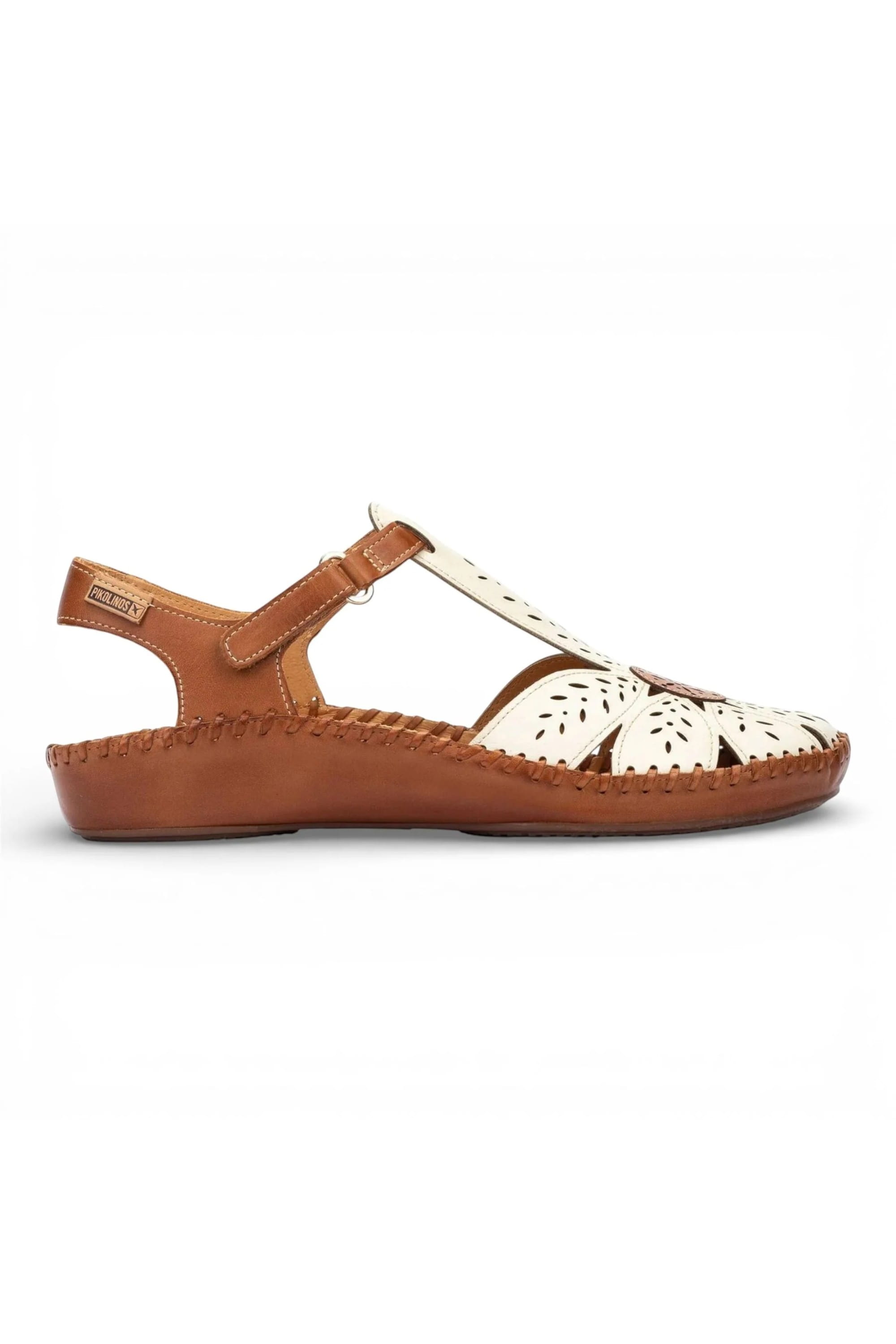 White Womens Comfort Wedge Sandals P-Vallarta