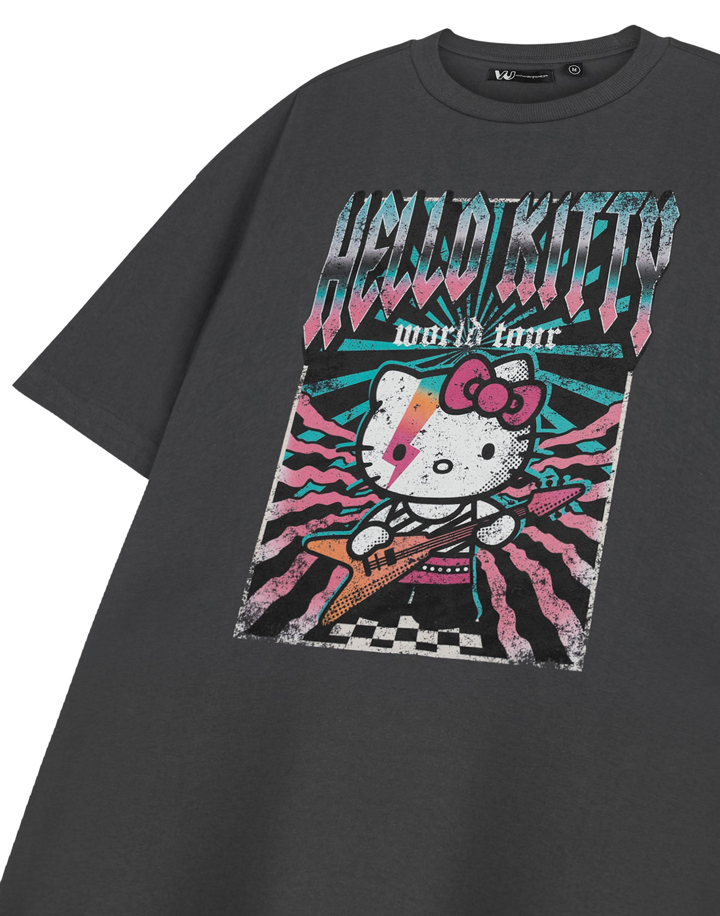 Charcoal Hello Kitty World Tour Small T-Shirt, Image 5 of 6