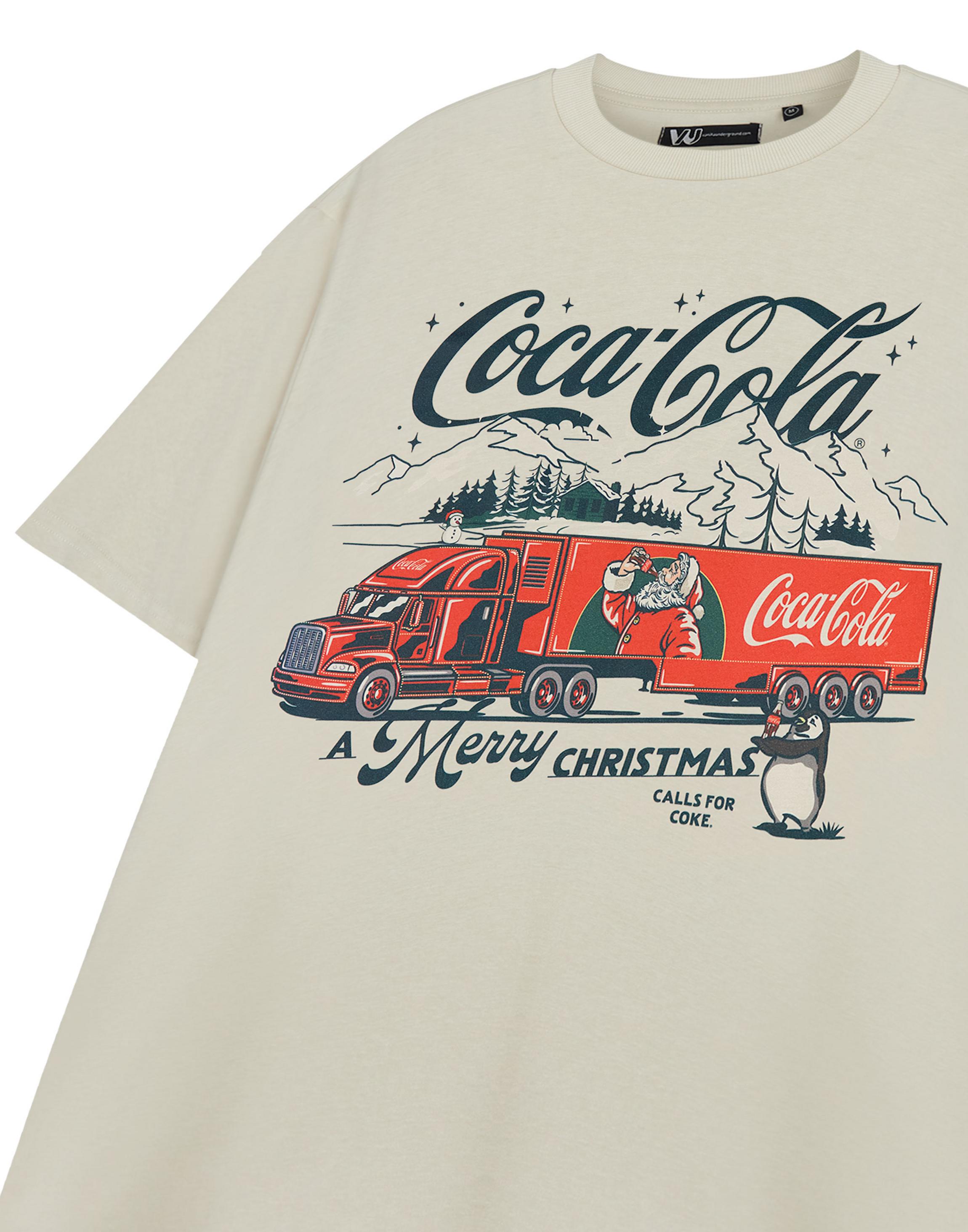 Beige Coca Cola Merry X-Large T-Shirt, Image 5 of 6