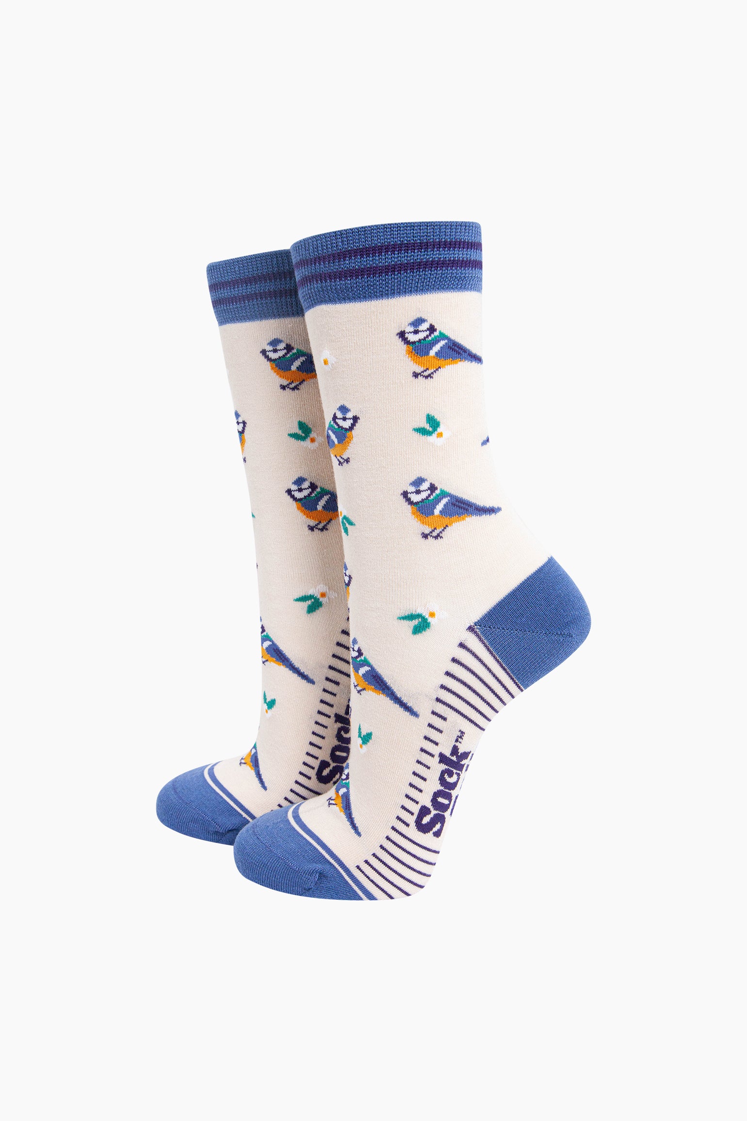 Multi Garden Birds Bamboo Socks Gift Set, Image 3 of 4