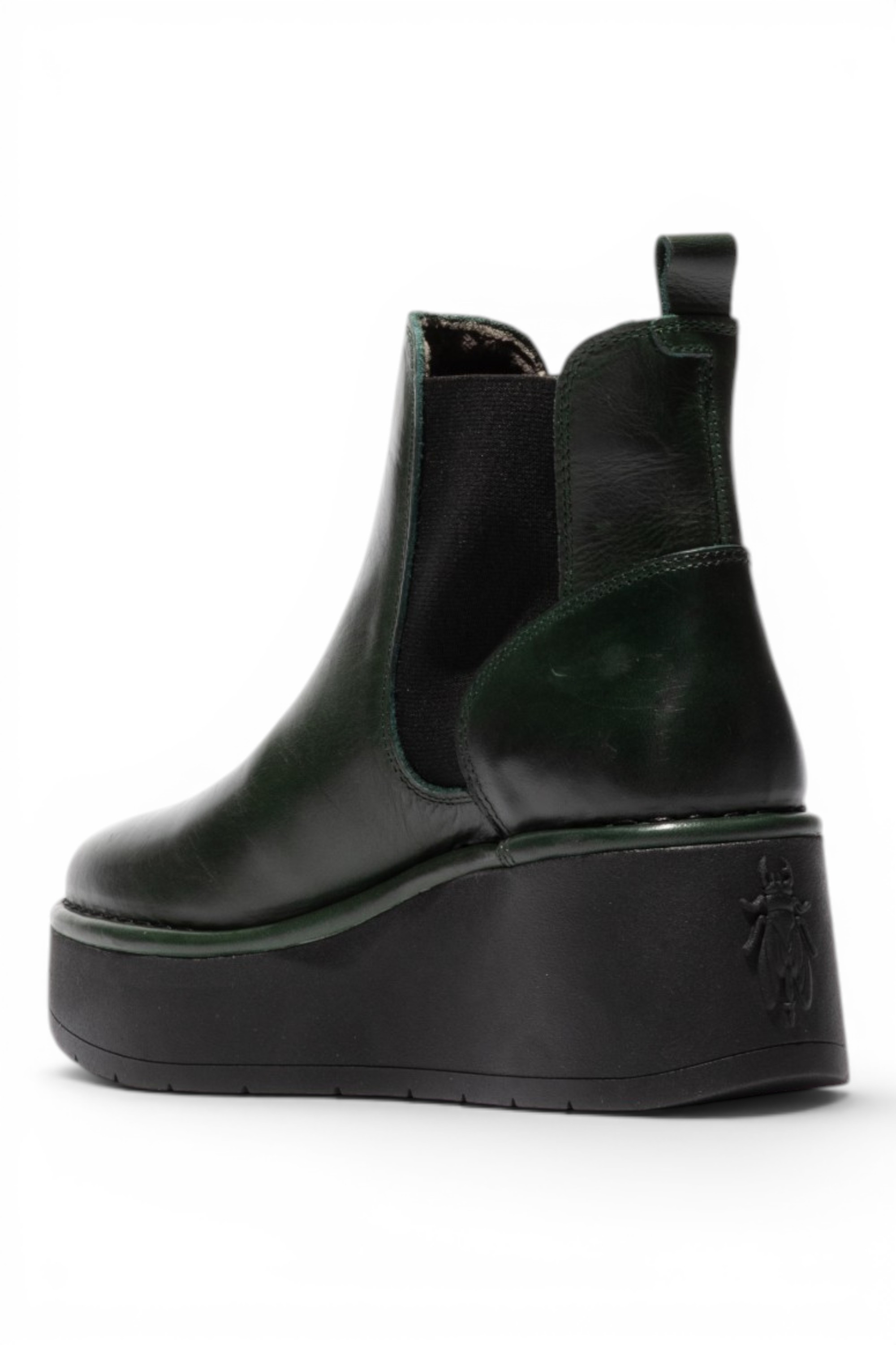 Green Womens MES 2 Calf Leather Zip Boots, Image 4 of 5