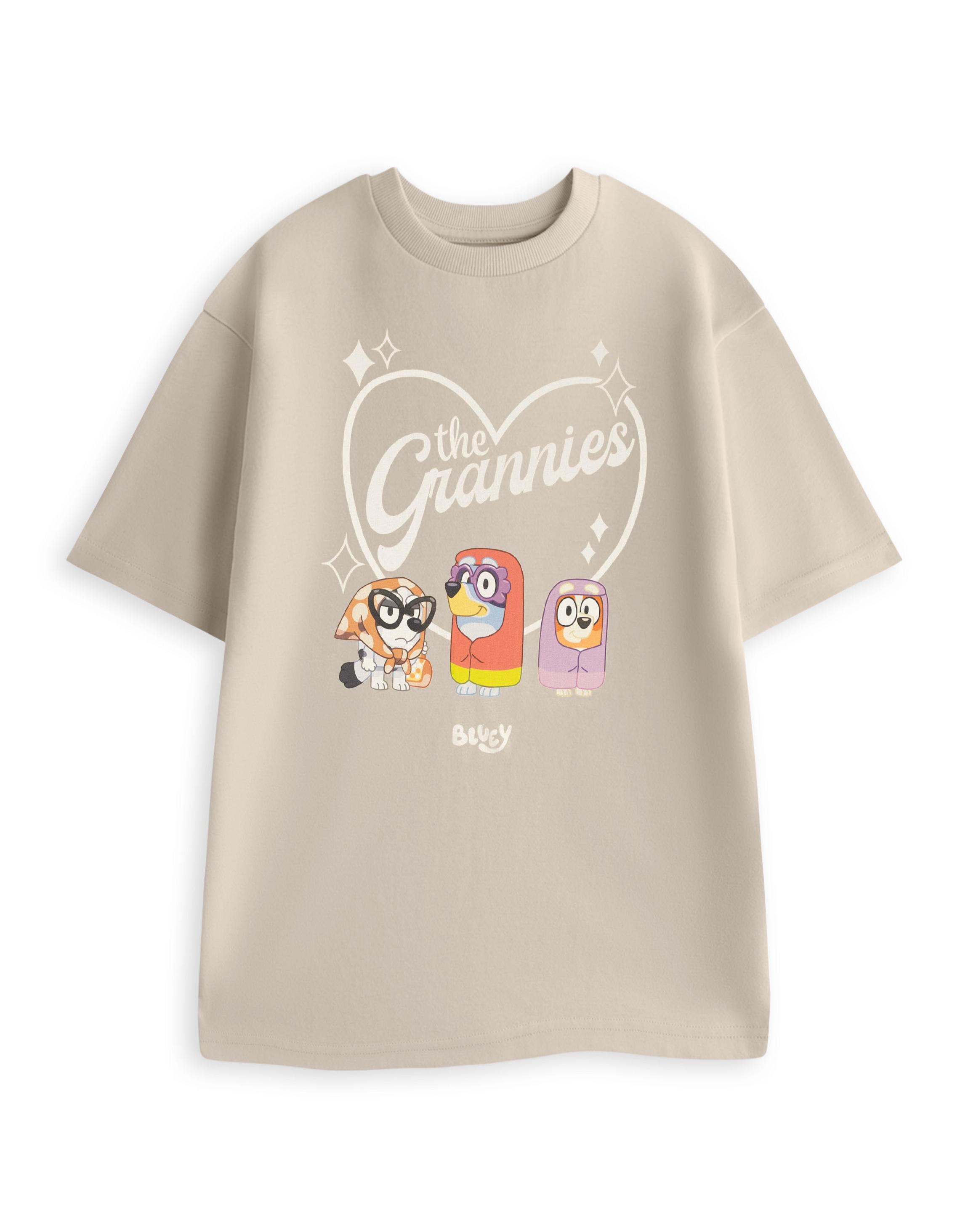Beige Bluey Grannies Large T-Shirt, Image 1 of 4