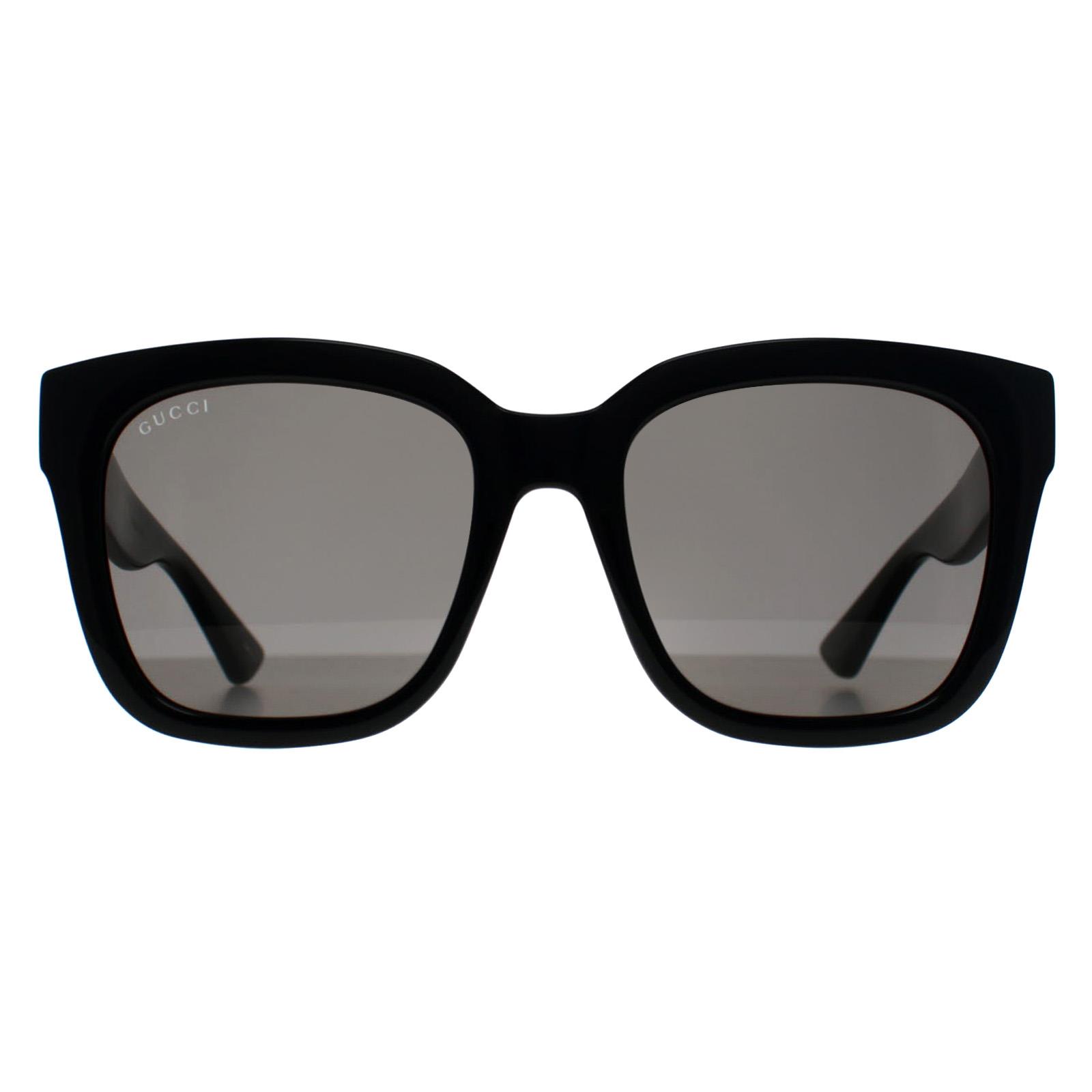 Black Gucci Black Square Shiny Black Dark Grey GG1338S, Image 1 of 3