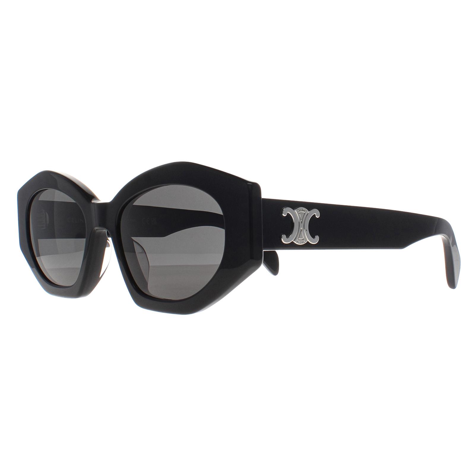 Black Cat Eye Shiny Black Smoke Grey Triomphe CL40238U, Image 2 of 4