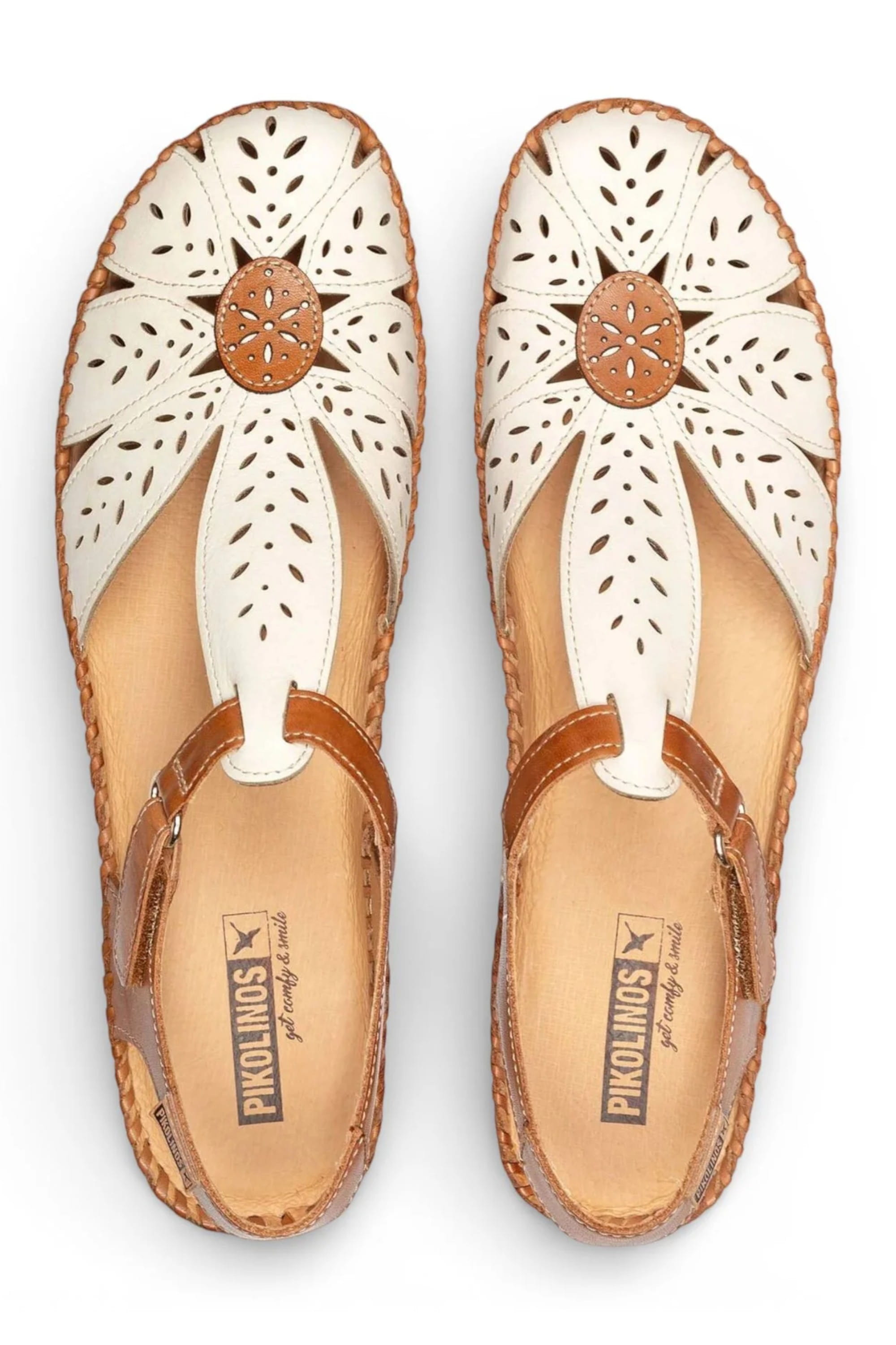 White Womens Comfort Wedge Sandals P-Vallarta, Image 8 of 8