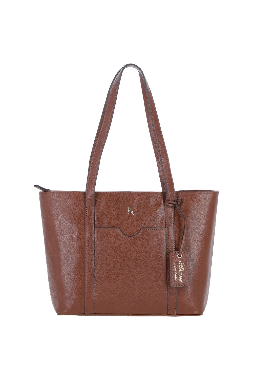 Tan 'Rosara' Real Leather Shoulder Bag, Image 2 of 5