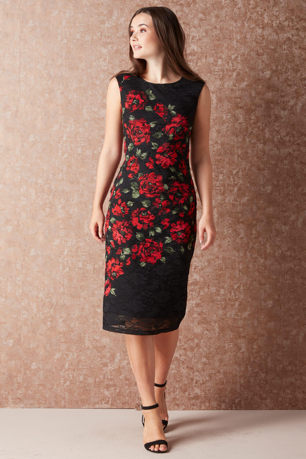 strapless open back dress Ruby Textured Floral Melina Maxi Dress