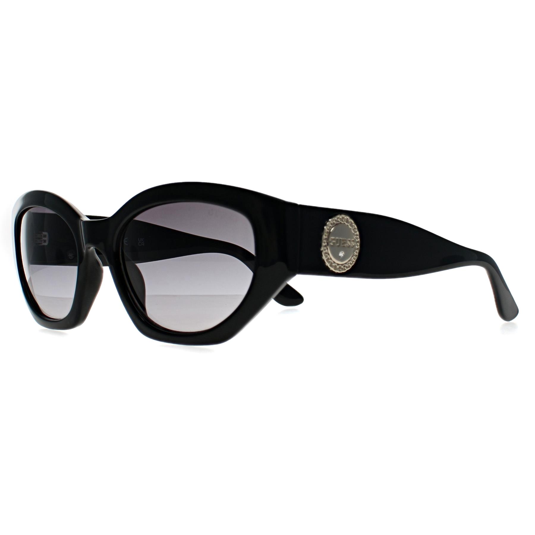 Black Guess Black Oval Shiny Black Grey Gradient GF6164, Image 2 of 3