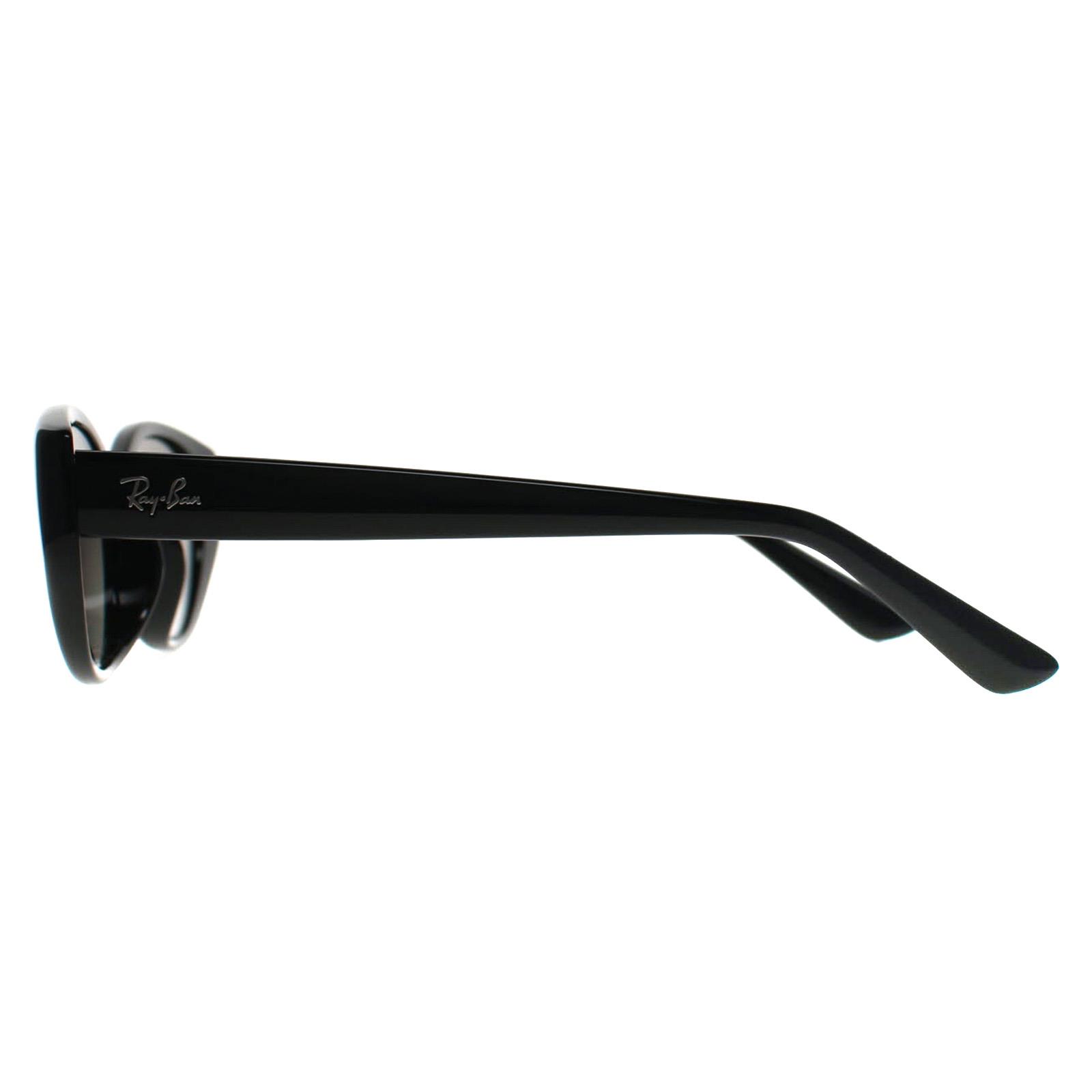 Black Ray-Ban Black Oval Polished Black Grey Gradient RB4457D Bio Based, Image 3 of 3