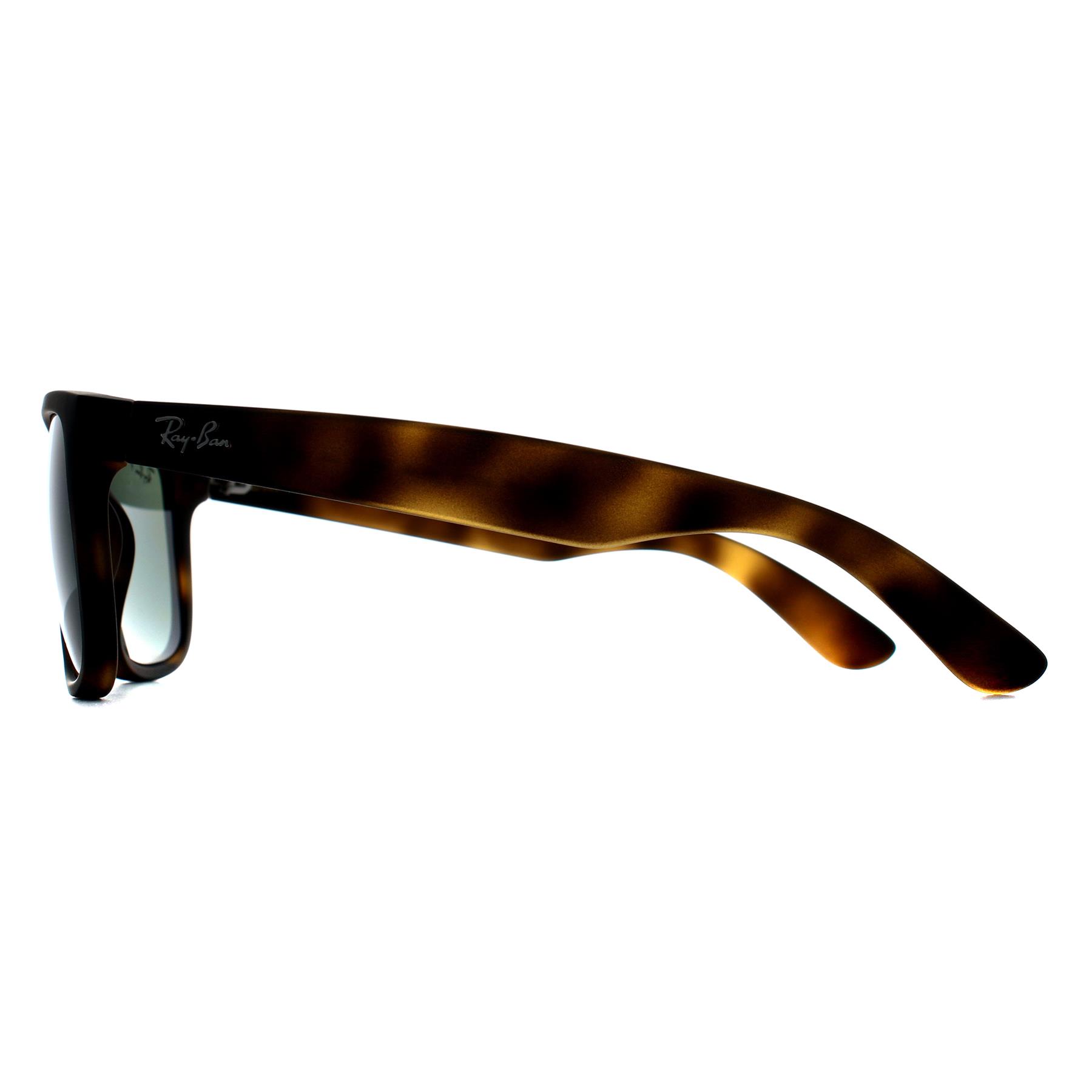 Brown Rectangle Matte Havana Dark Green Polarized RB4165 Justin, Image 3 of 3