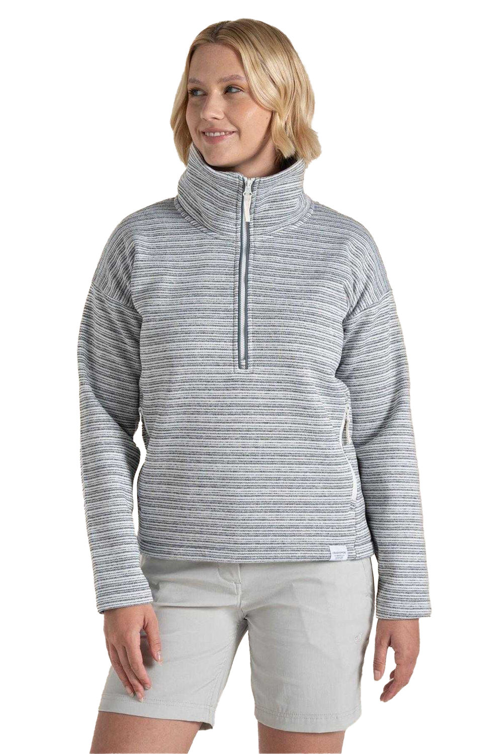 Grey Daisy Striped Long Sleeved Sweatshirt, Image 1 of 5