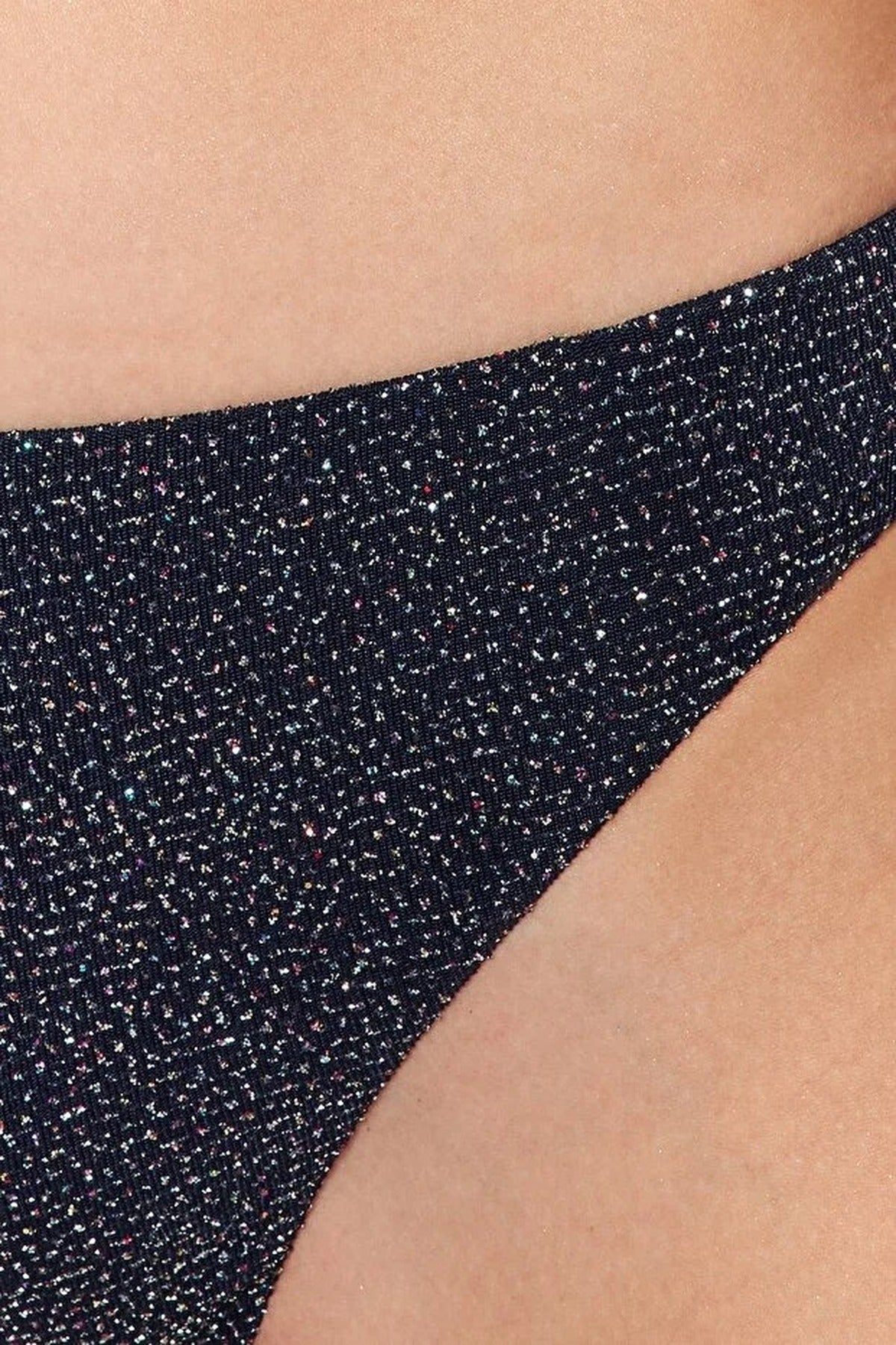 Navy Triangle Bikini Set with Adjustable Straps and High Leg Bottom, Image 3 of 4