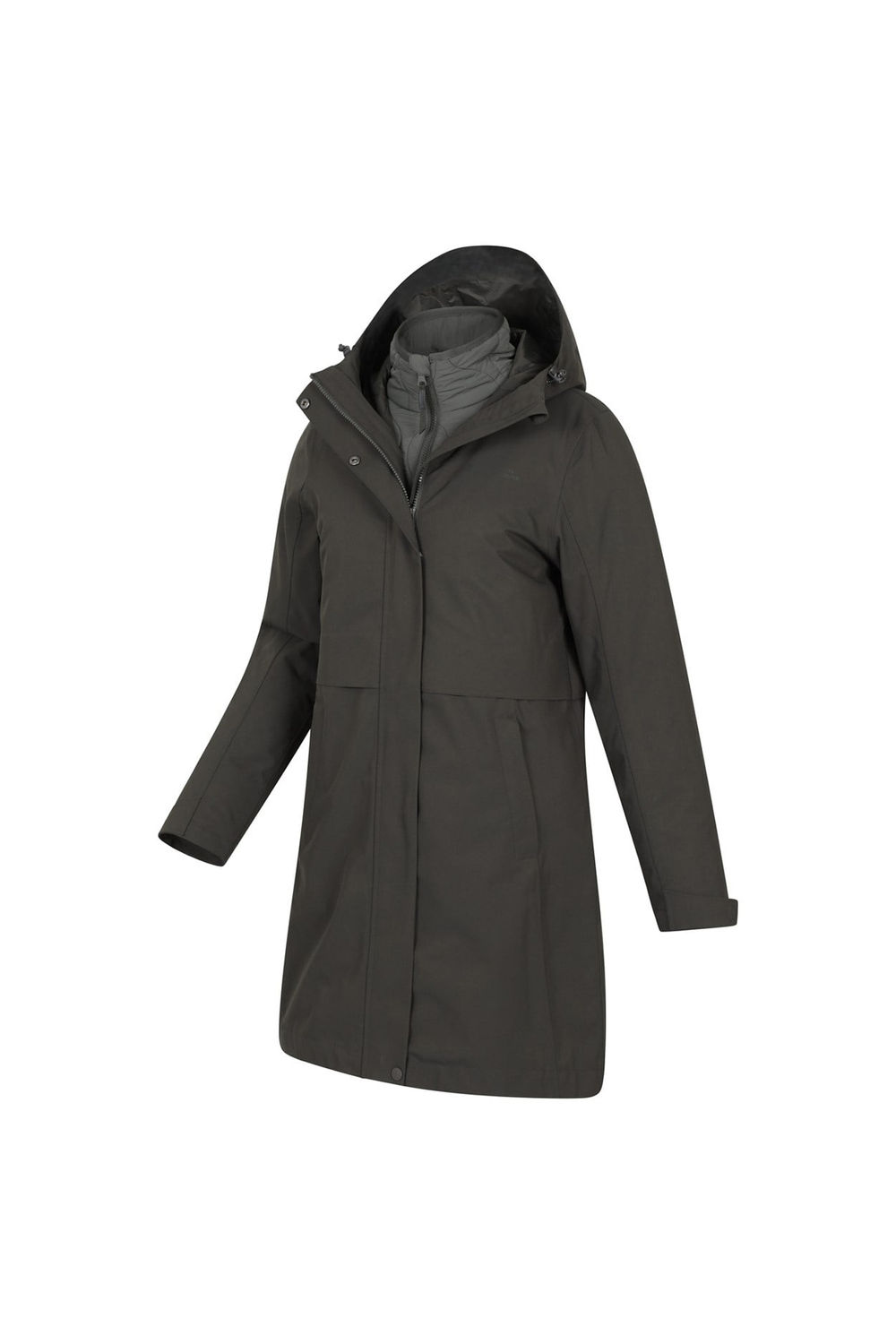 Khaki Luna 3 in 1 Long Waterproof Jacket, Image 4 of 6