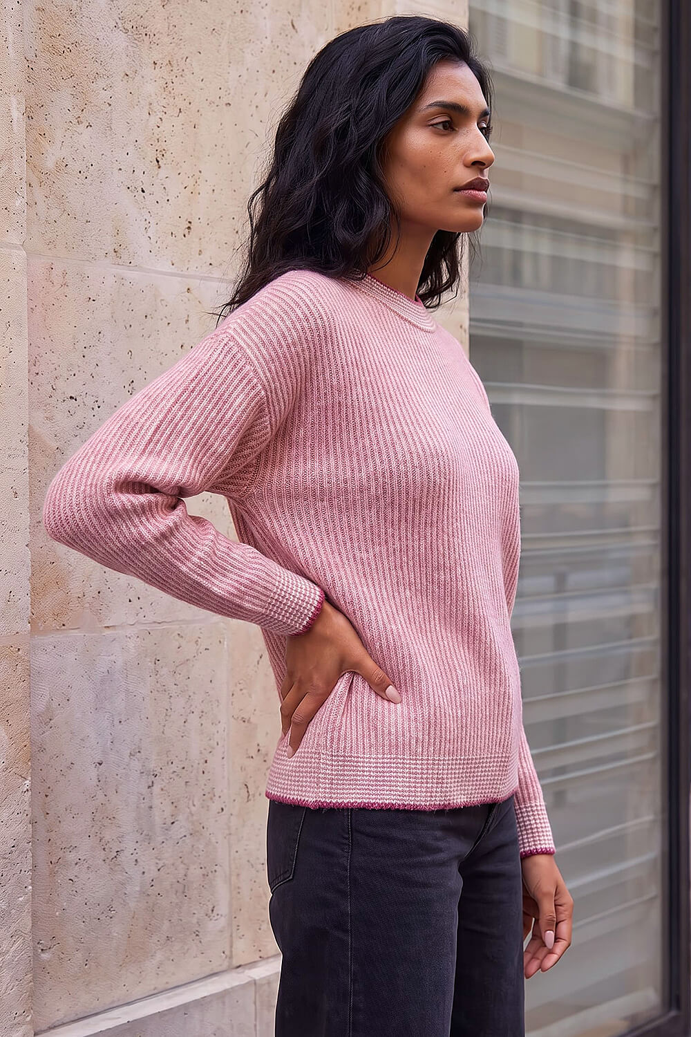 Roman Women's Rose Stitch Detail Soft Knit Jumper Size 18