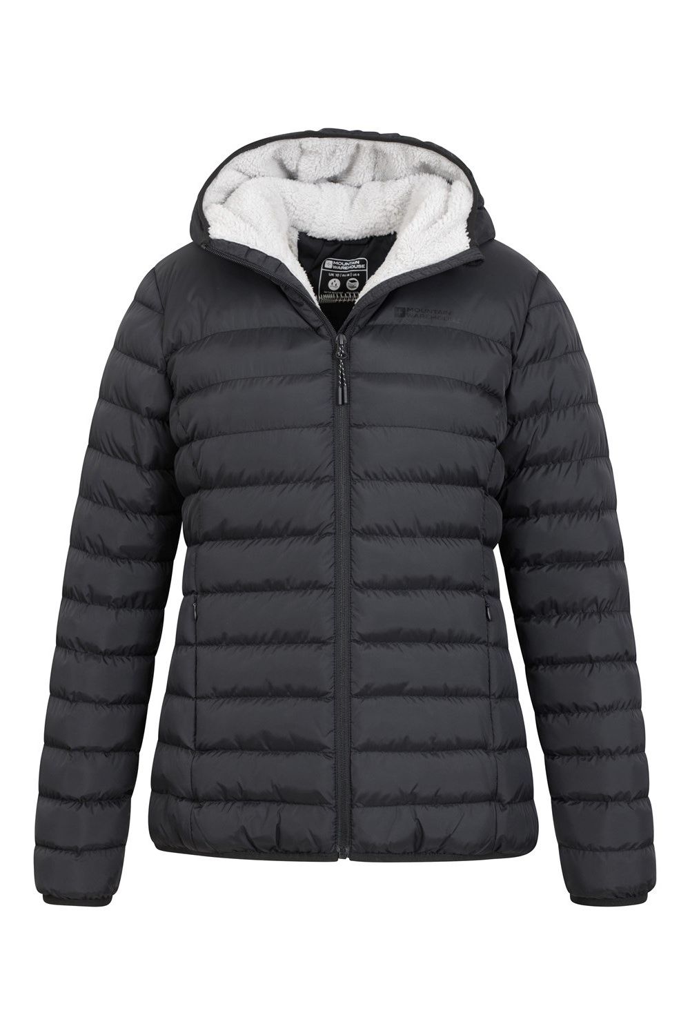 Black Mountain Warehouse Black Faux Fur Lined Padded Jacket, Image 5 of 5