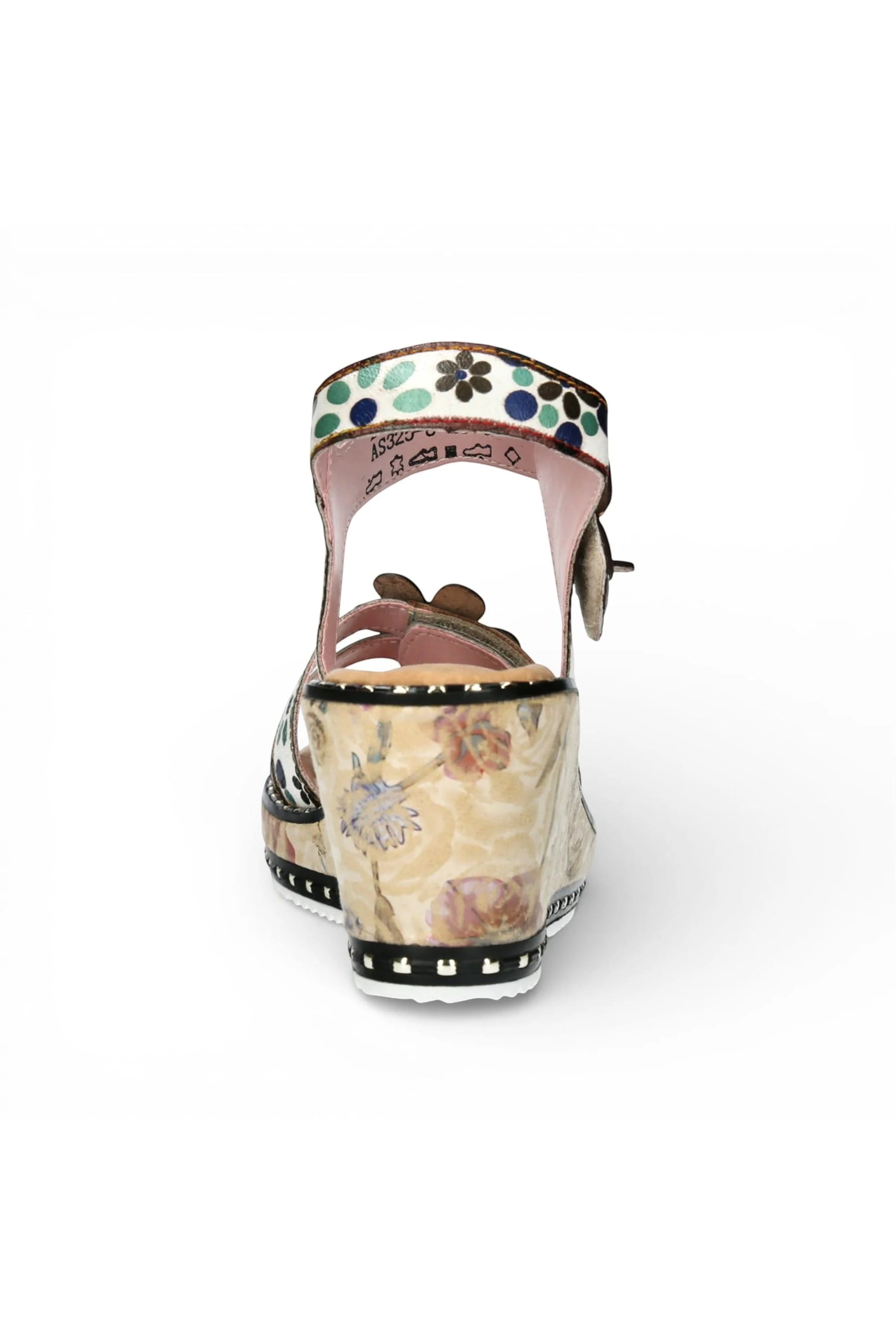 Beige Womens Floral Wedge Espadrille-BALLON-08, Image 6 of 7