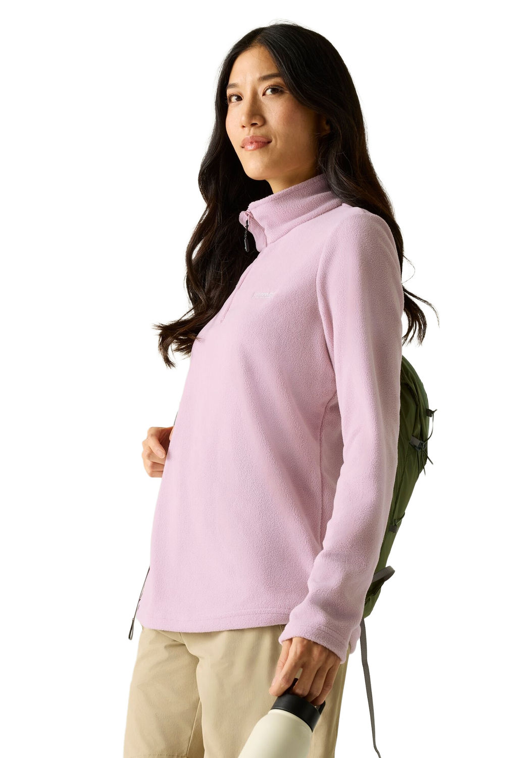 Lilac Sweetheart Quarter Zip Fleece Top, Image 4 of 4