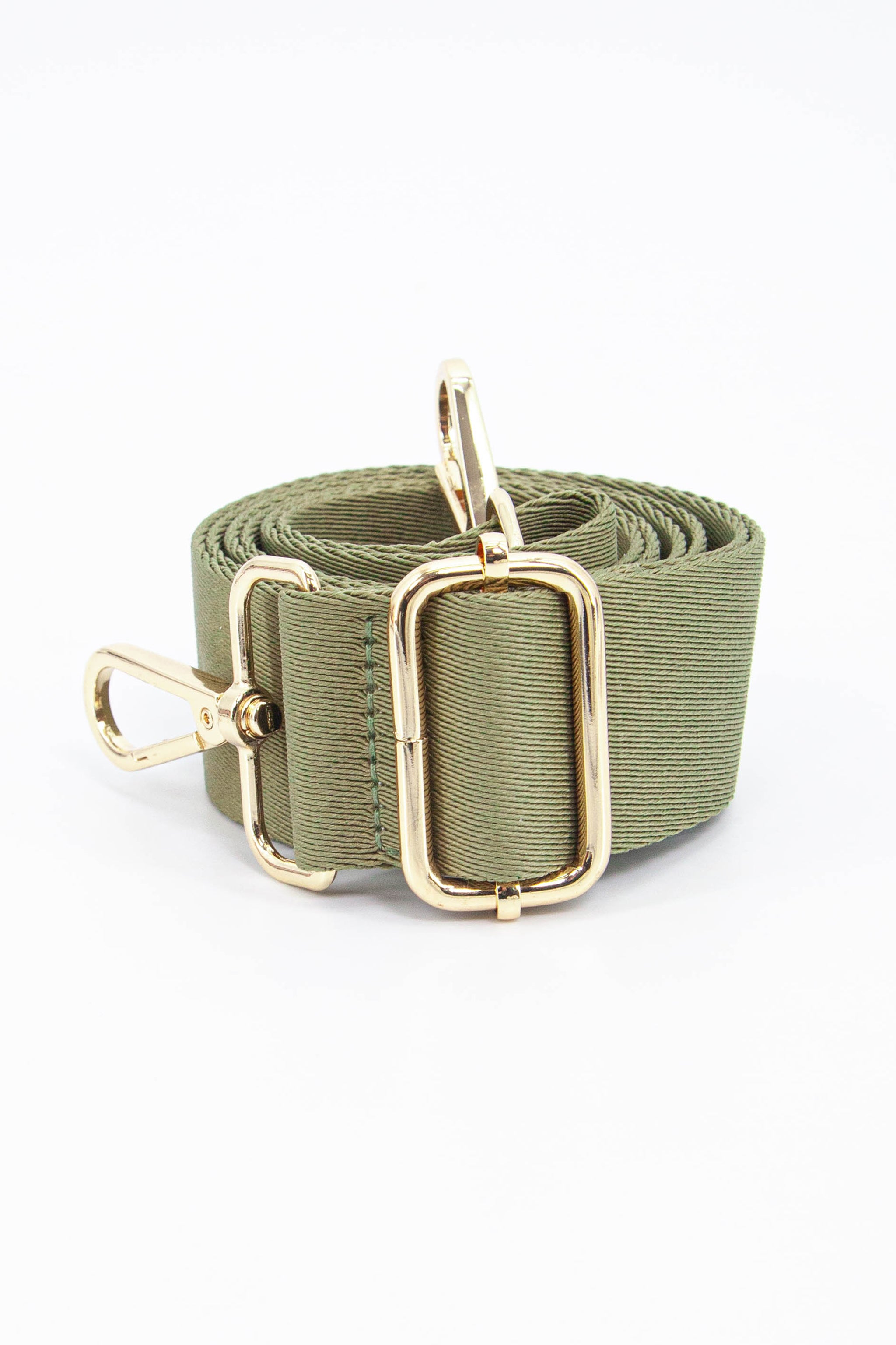 Khaki Plain Woven Wide Bag Strap, Image 3 of 4