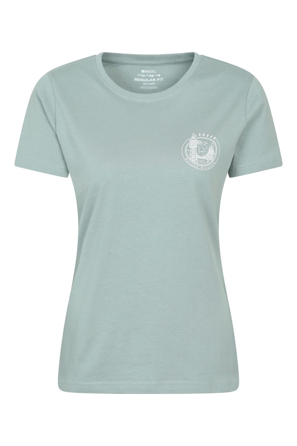 Pale Green London Short Sleeved TShirt, Image 1 of 1