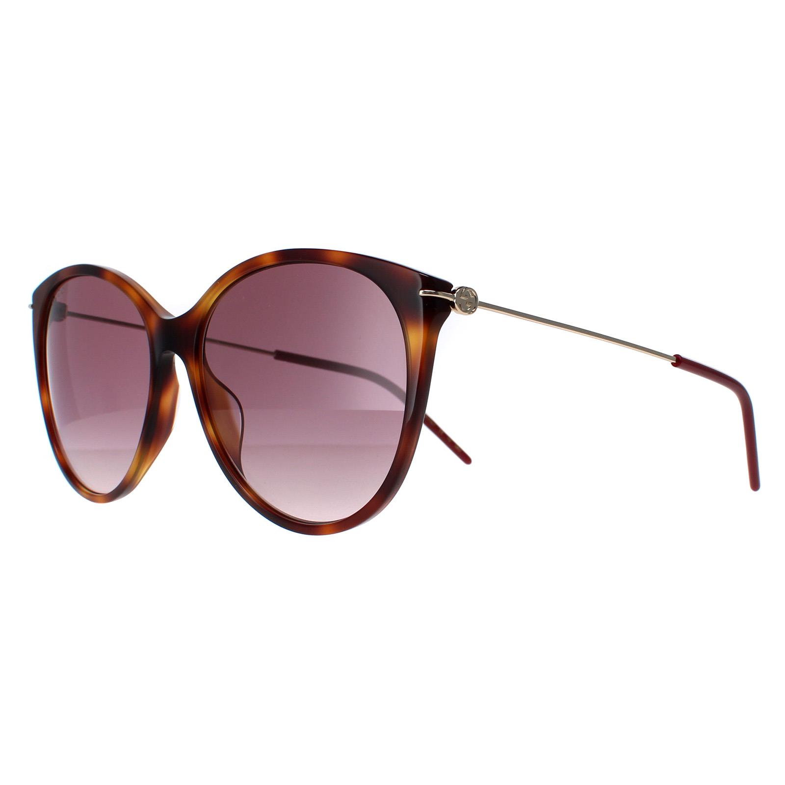 Brown Cat Eye Havana Gold Red Gradient GG1268S, Image 2 of 6