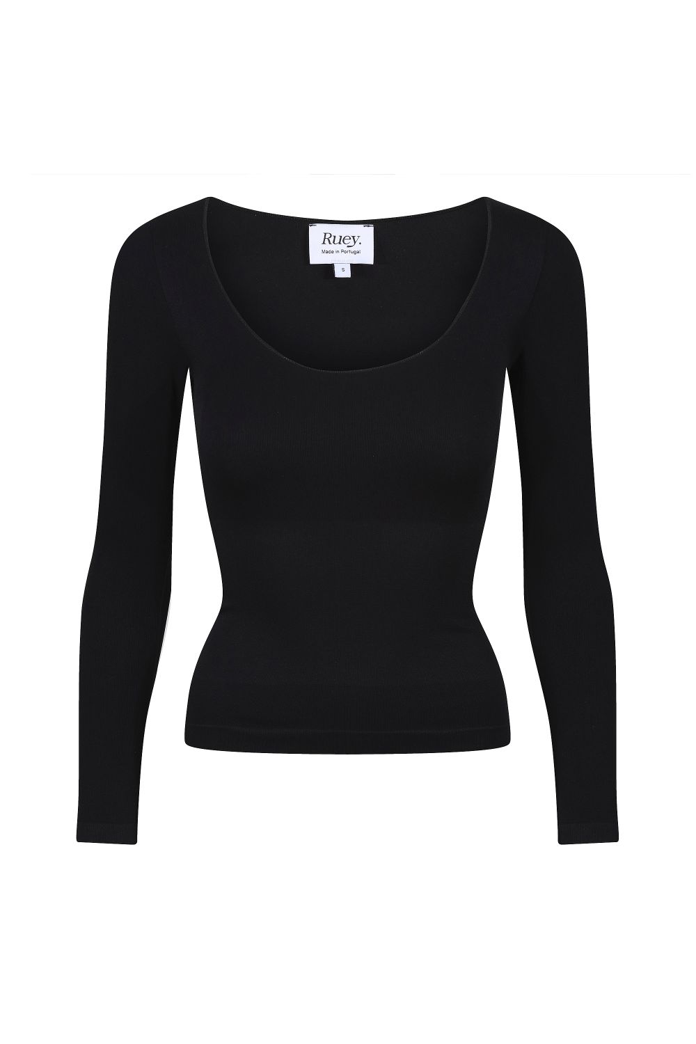 Black Long Sleeve Sculpting Top Smooth Fit