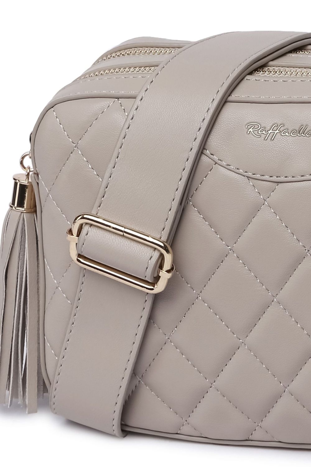 Stone Quilted Cross Body Camera Bag, Image 2 of 2