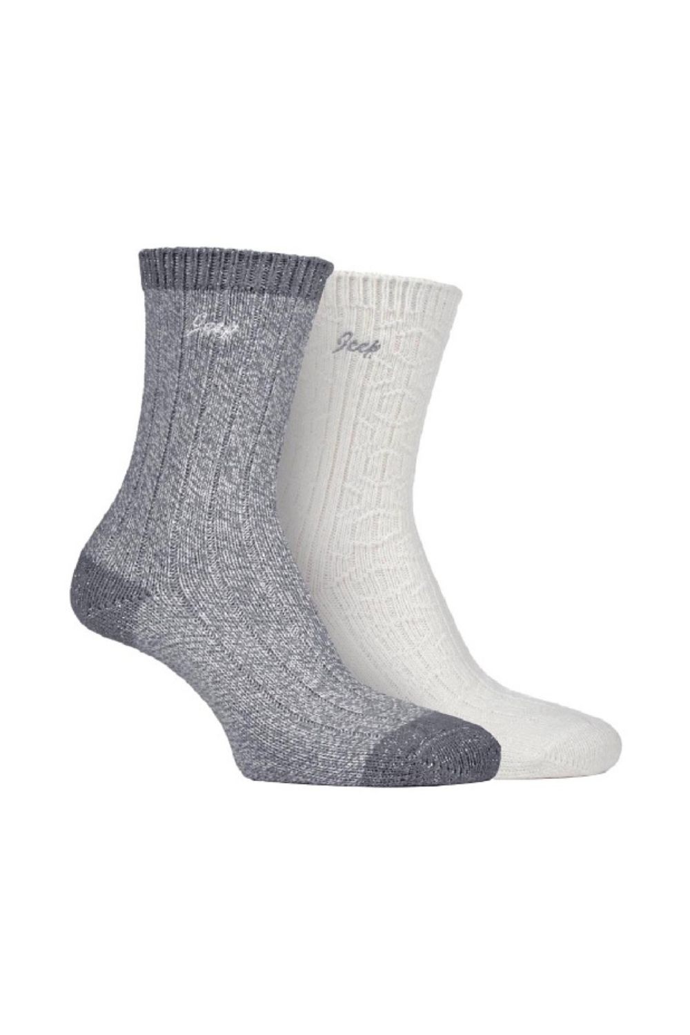 Grey 2 Pack Supersoft Hiking Boot Socks, Image 1 of 5