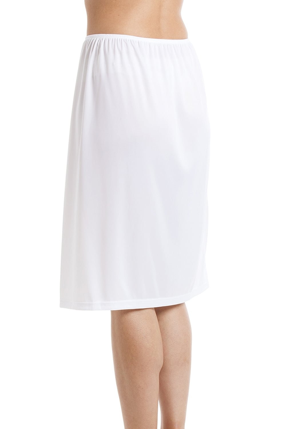 White Camille Lingerie White 24'' Cling Resistant Under Skirt Half Slip, Image 2 of 5