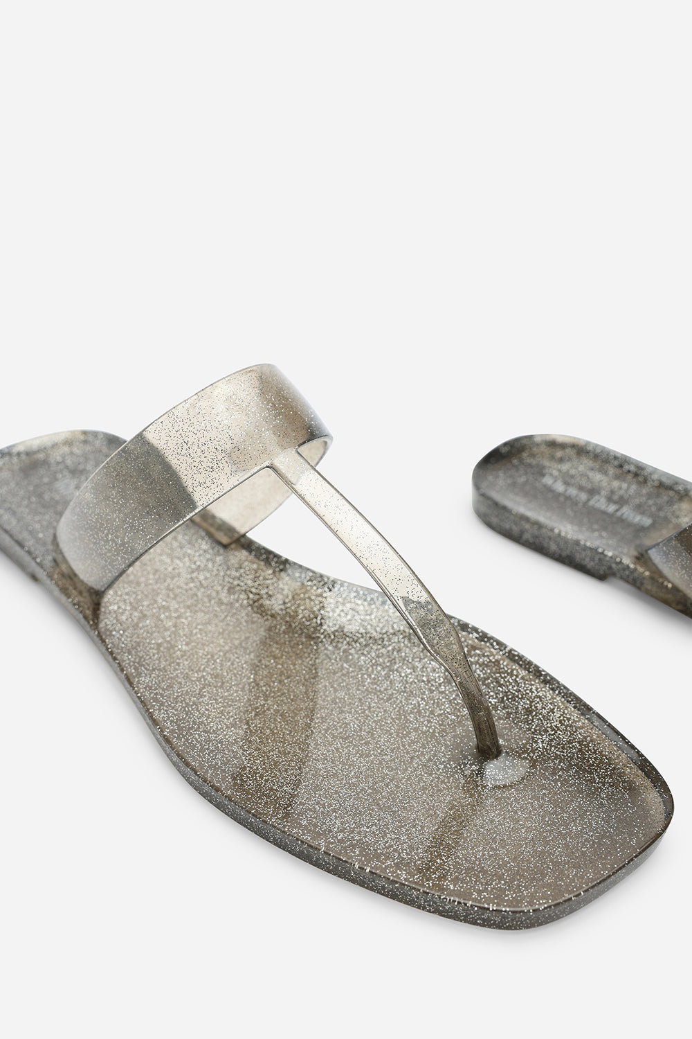 Grey Rosalyn Glitter Thong Flip Flop Sandals, Image 5 of 6