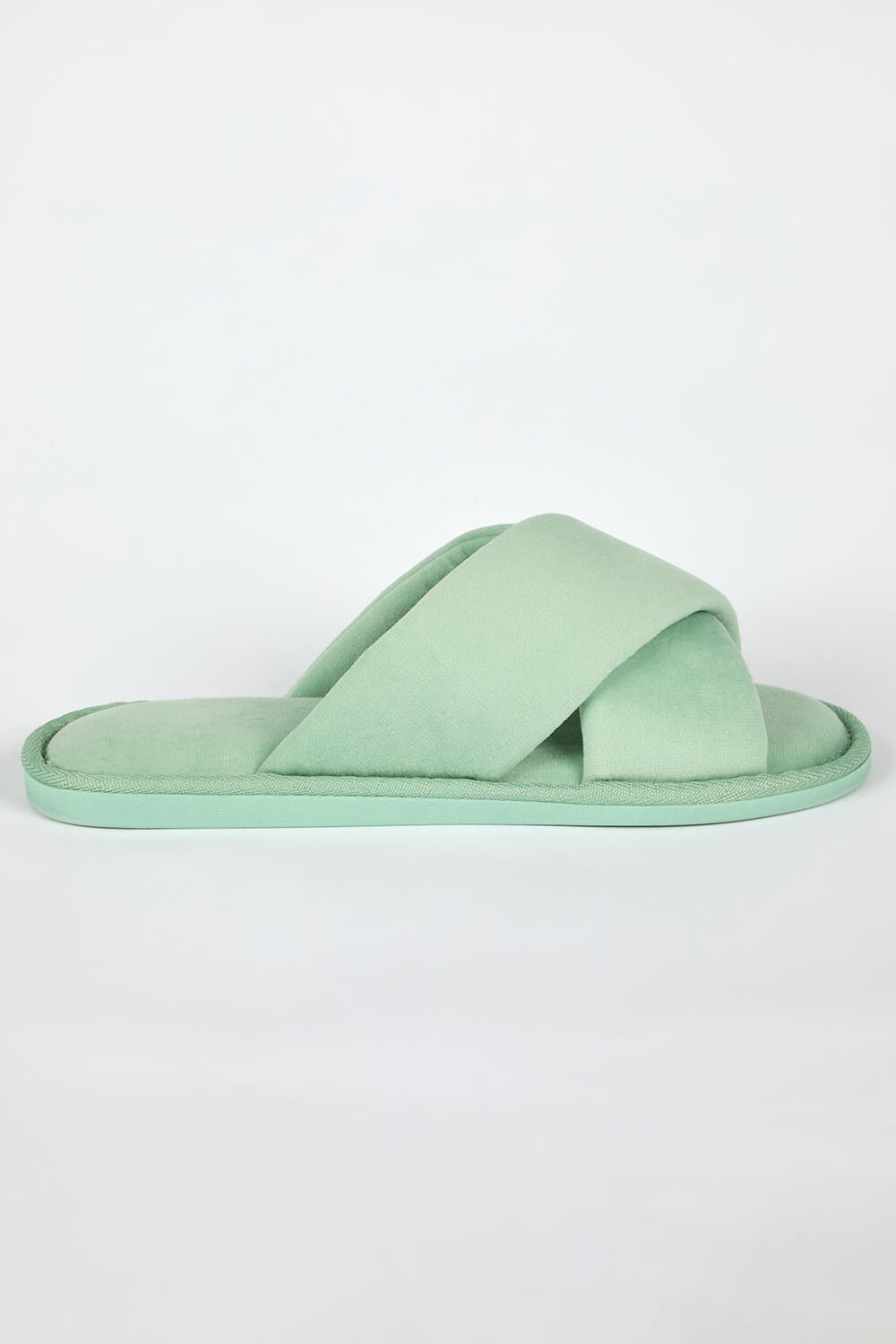 Green Cross Over Open Toe Slipper, Image 4 of 5