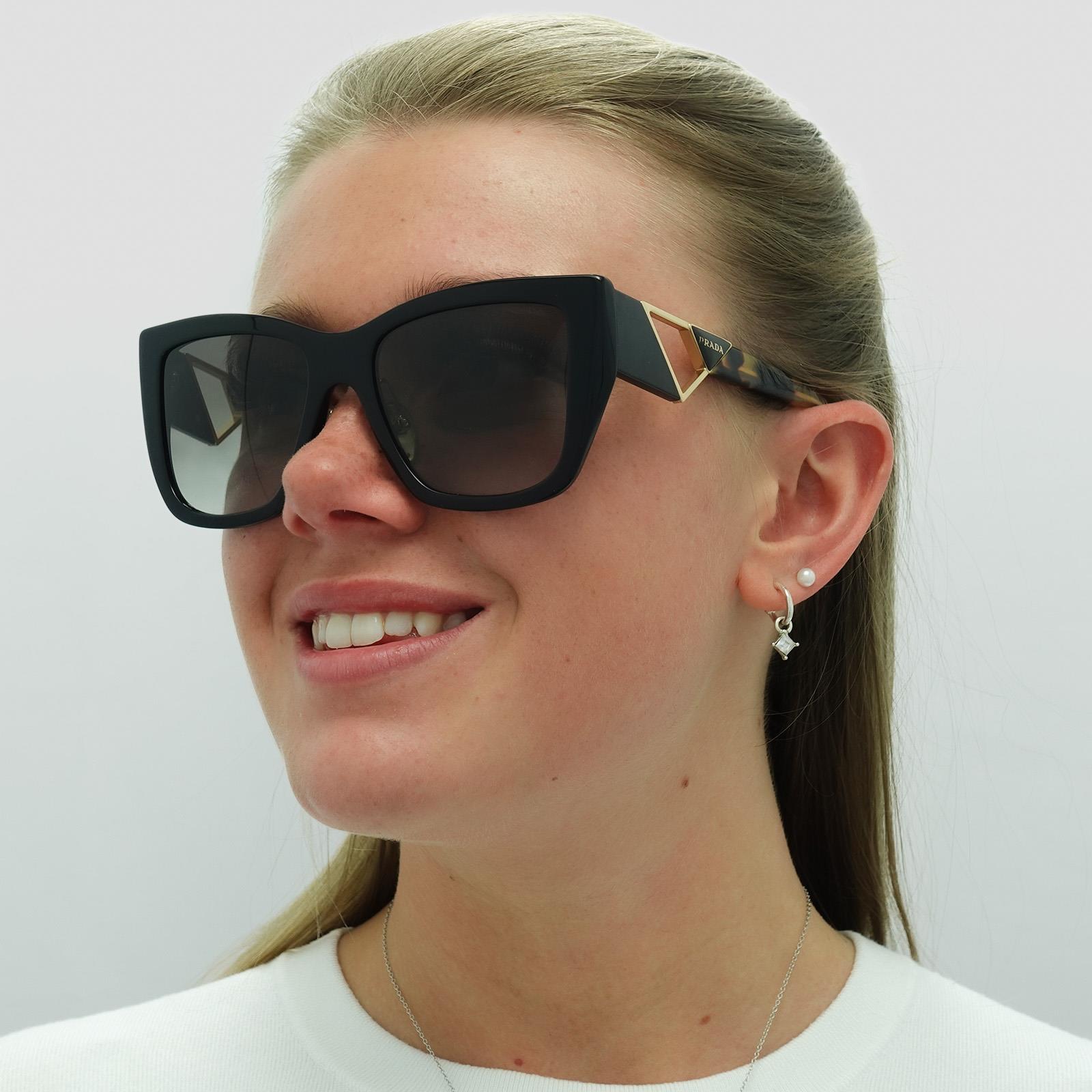 Black Prada Black Square Black and Tortoise Grey Gradient PR21YS, Image 5 of 8