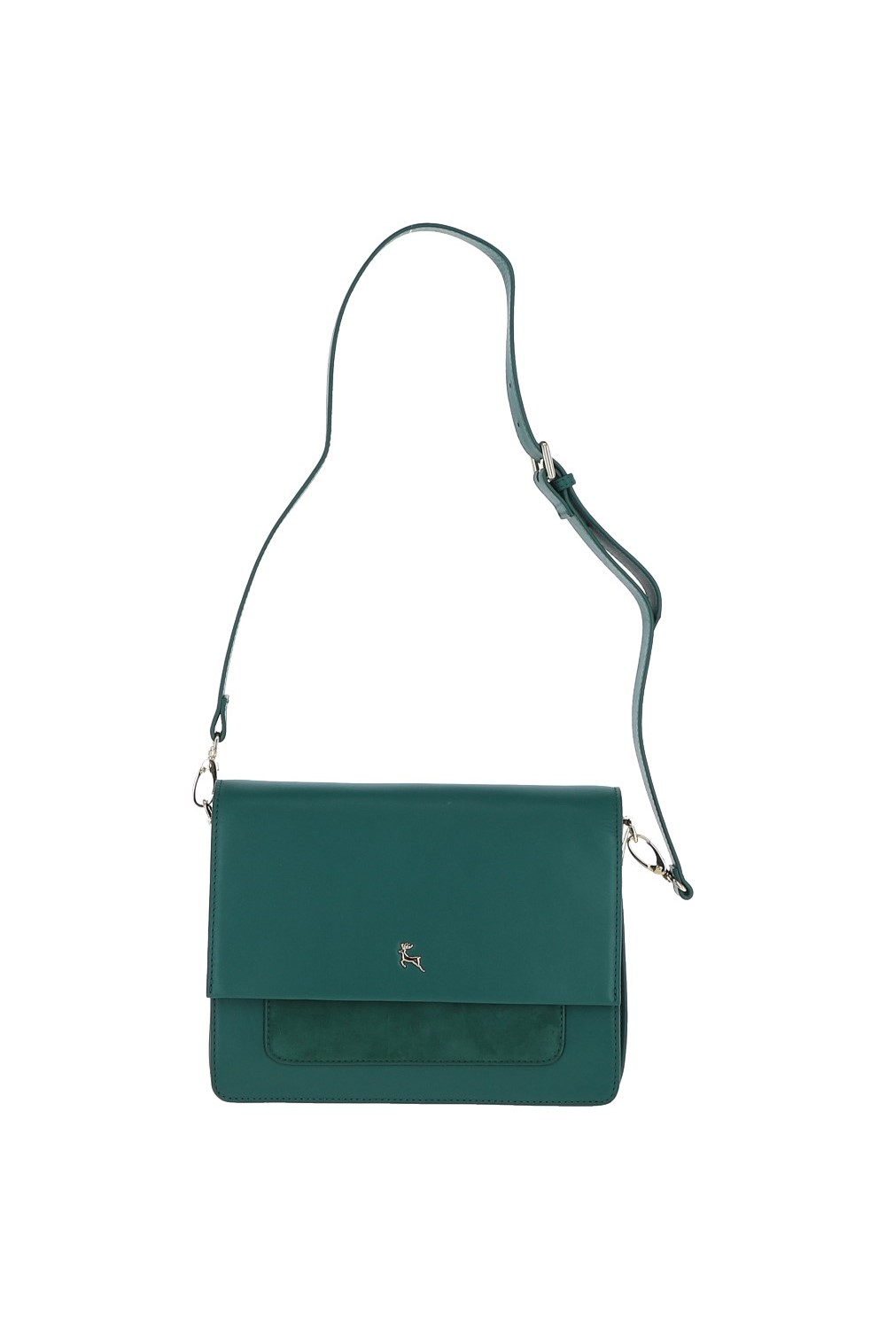 Green Ashwood Leather Green 'Fabrizia' Two Sections Leather Shoulder Bag, Image 2 of 4