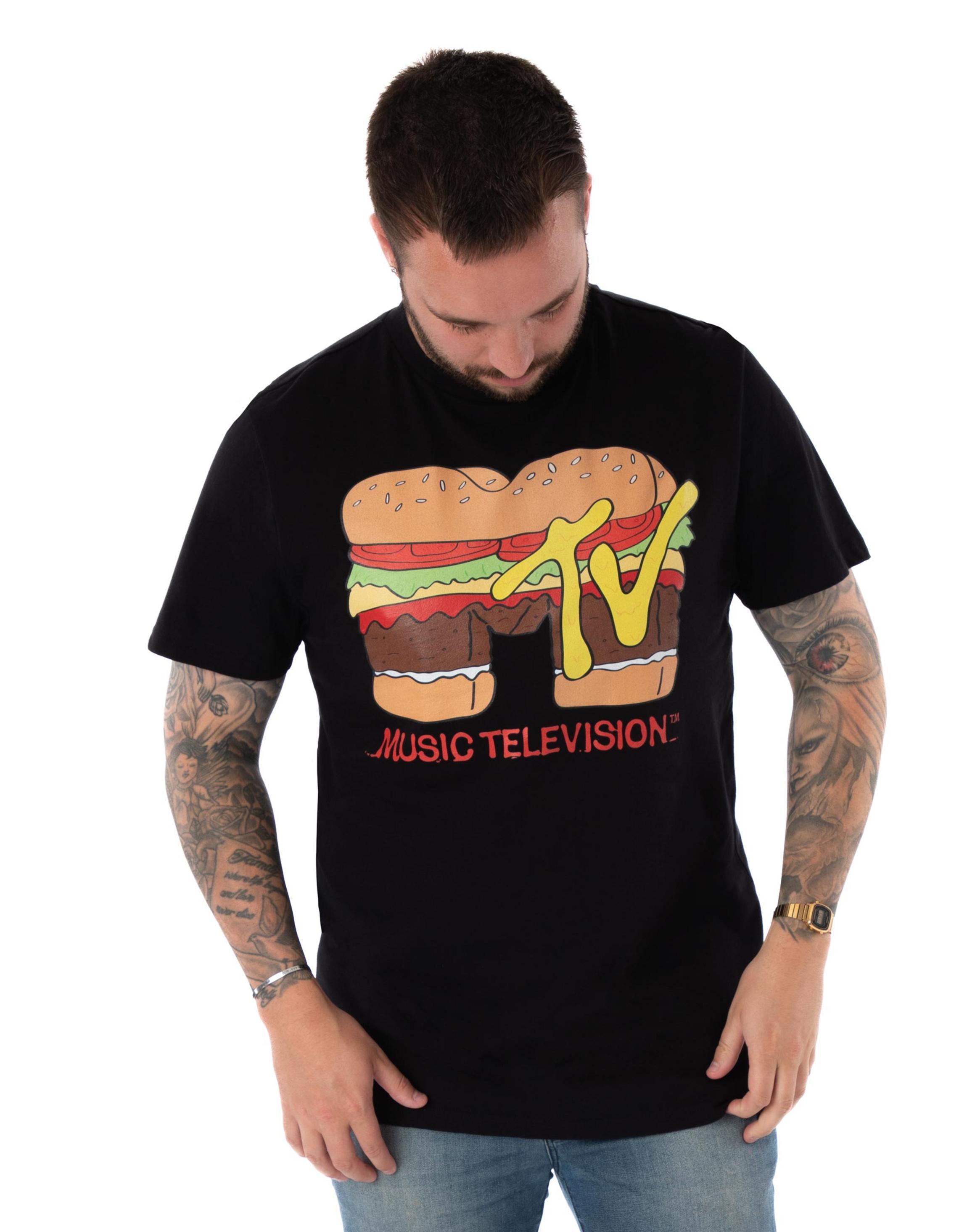 Black MTV Burger T-Shirt, Image 3 of 6