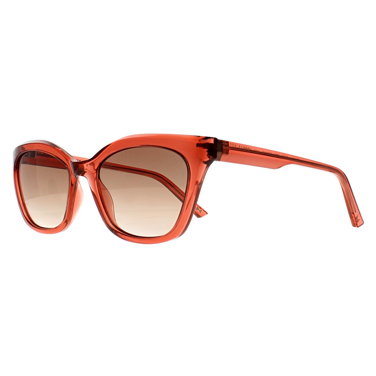 Red Ted Baker Red Cat Eye Transparent Candy Cane Red Brown Grey Gradient TB1639 Tanner, Image 2 of 4