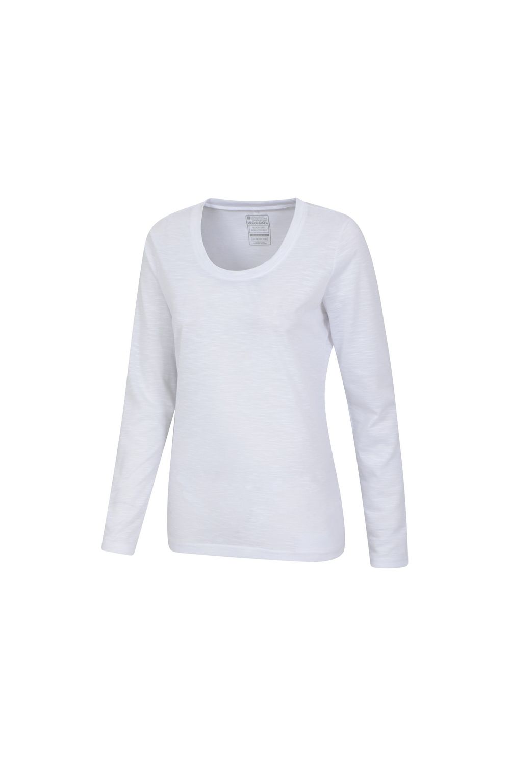 White Agra Slub Long Sleeved Top, Image 3 of 4