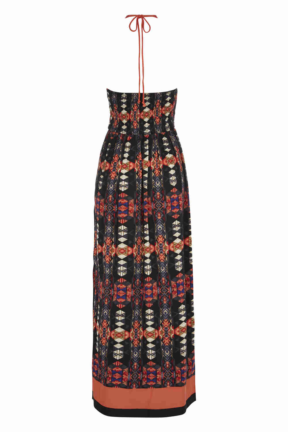 Orange Tribal Print Maxi Dress, Image 5 of 5