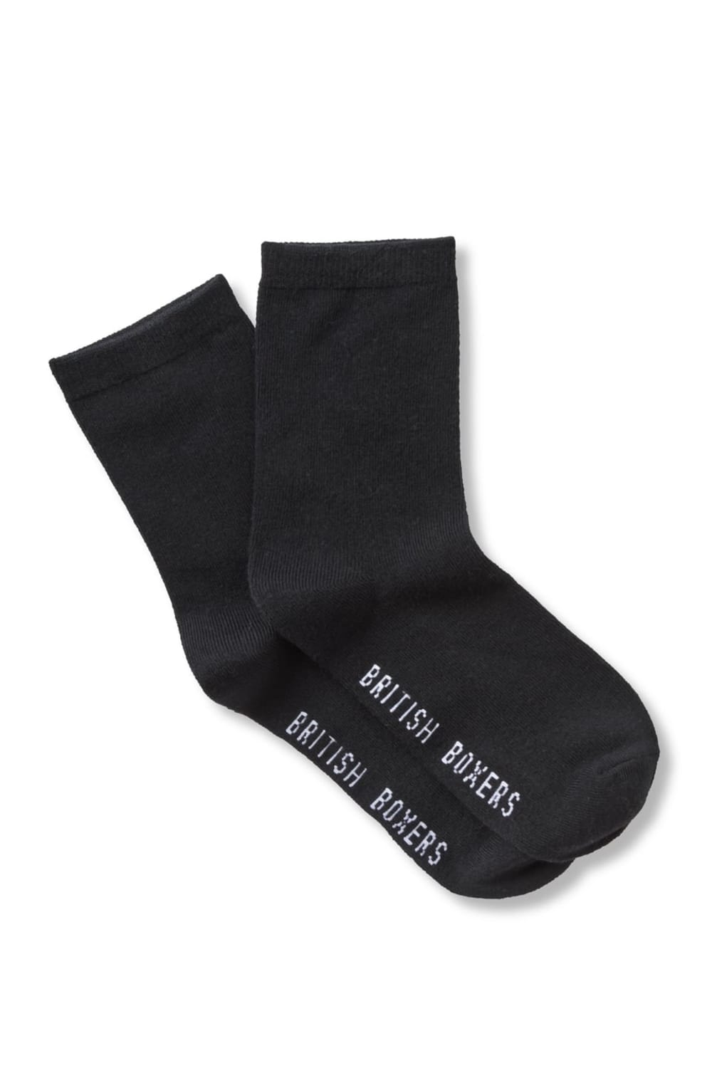 Black British Boxers Black Four-Pair "Black" Bamboo Sock Gift Box, Image 2 of 2