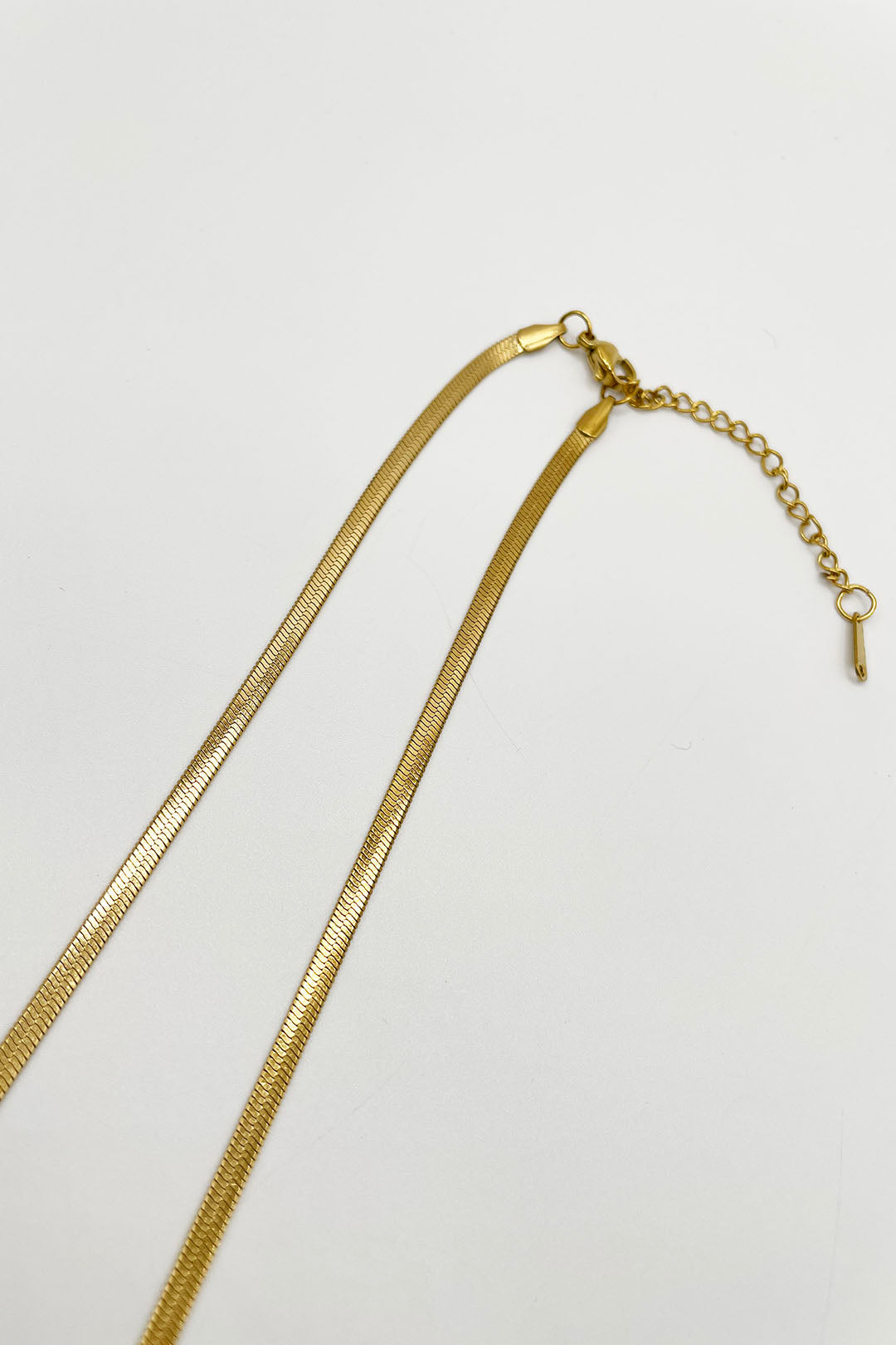 Gold Slim Snake Chain Necklace in Gold, Image 4 of 4