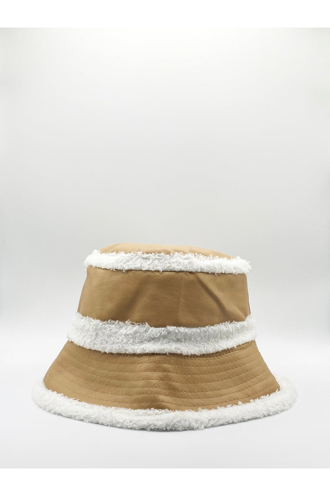 Cream SVNX Cream Borg Bucket Hat - Reversible, Image 3 of 5