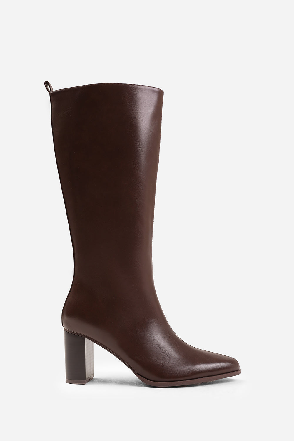 Dark Brown 'Delta' Block Heel Knee High Boots, Image 2 of 4